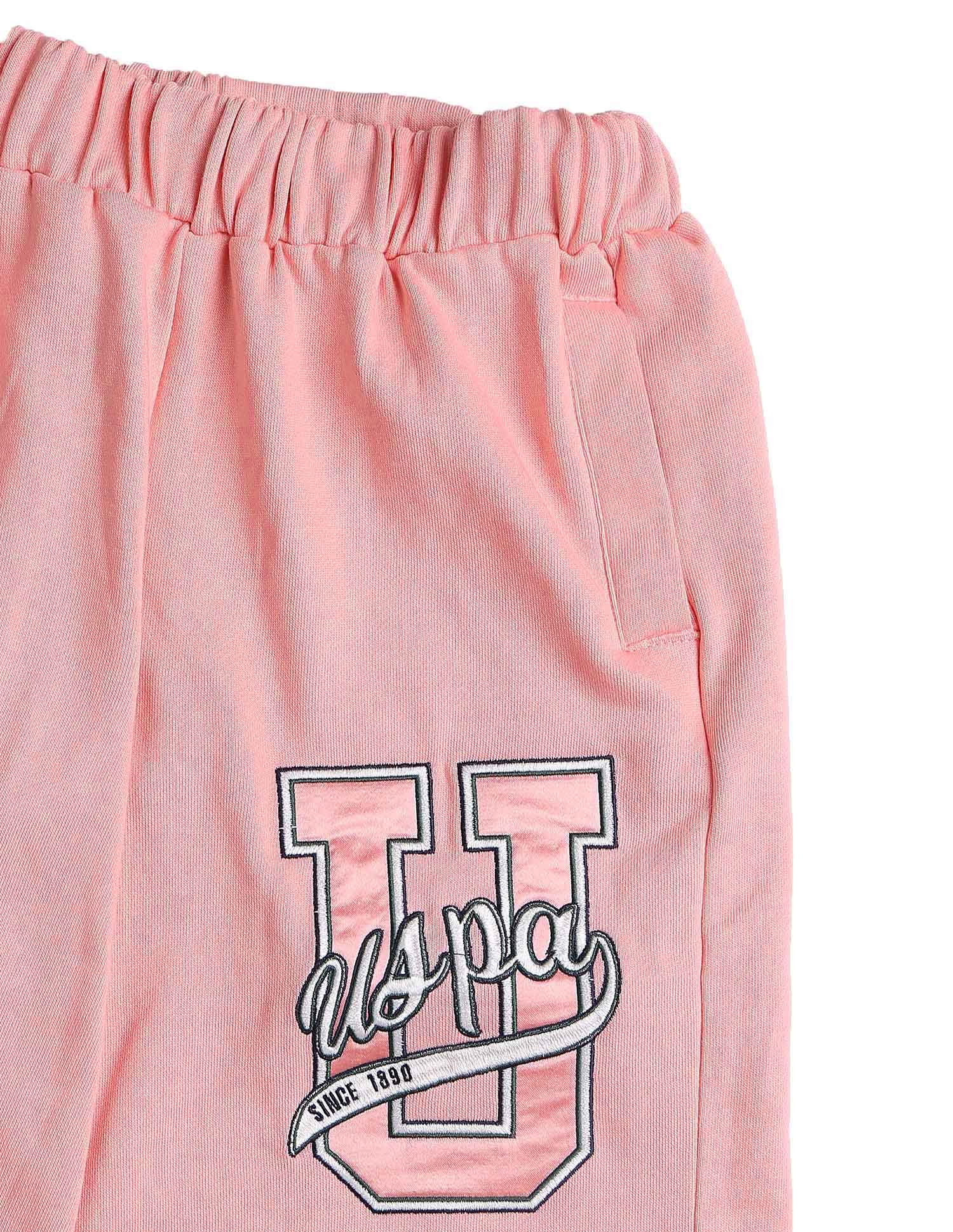 Girls Brand Embroidered Mid Rise Joggers - Image 10