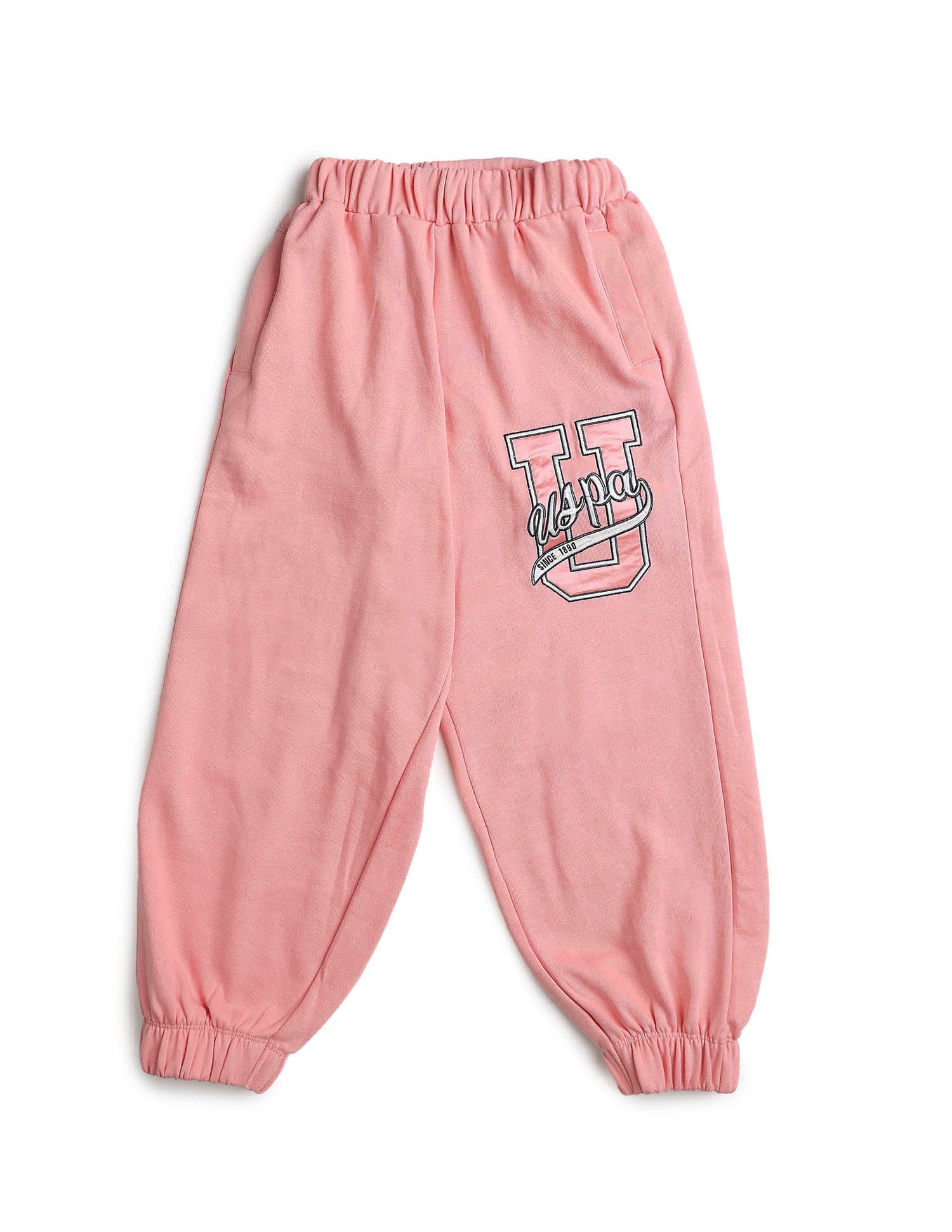 Girls Brand Embroidered Mid Rise Joggers - Image 8