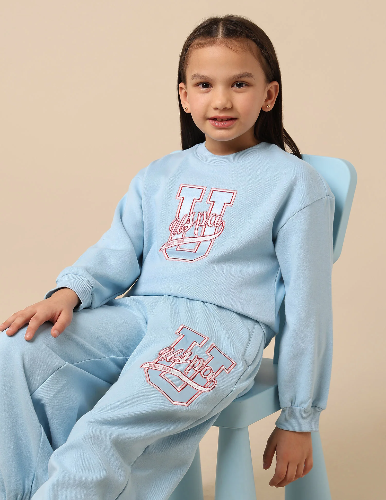 Girls Brand Embroidered Regular Fit Sweatshirt