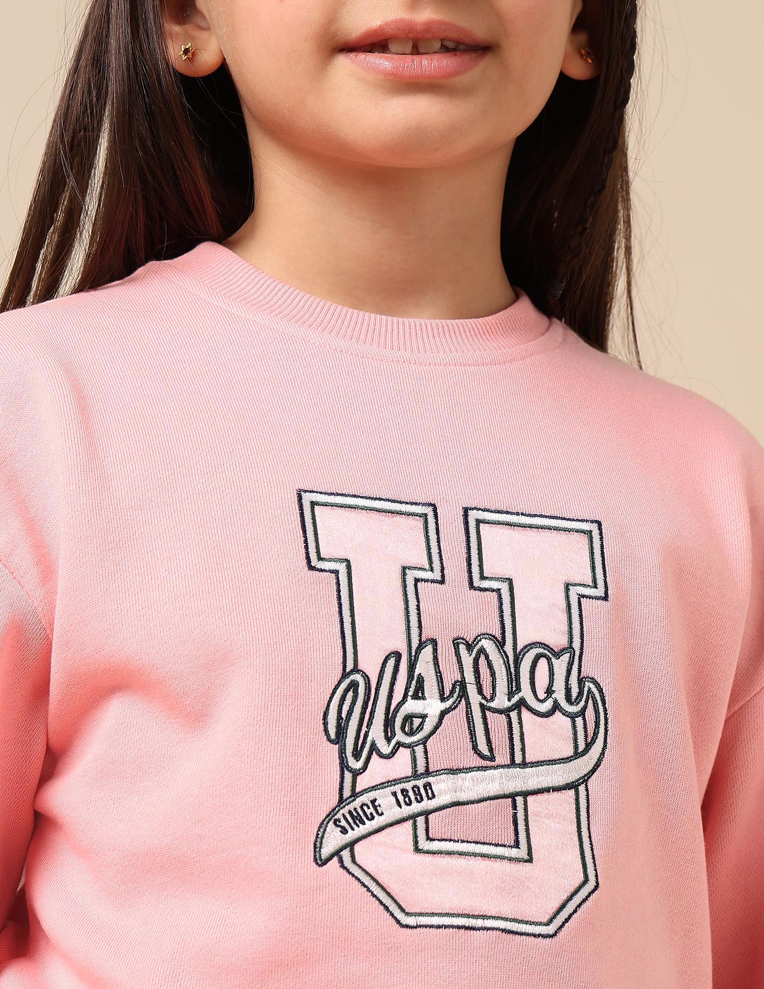 Girls Brand Embroidered Regular Fit Sweatshirt - Image 7