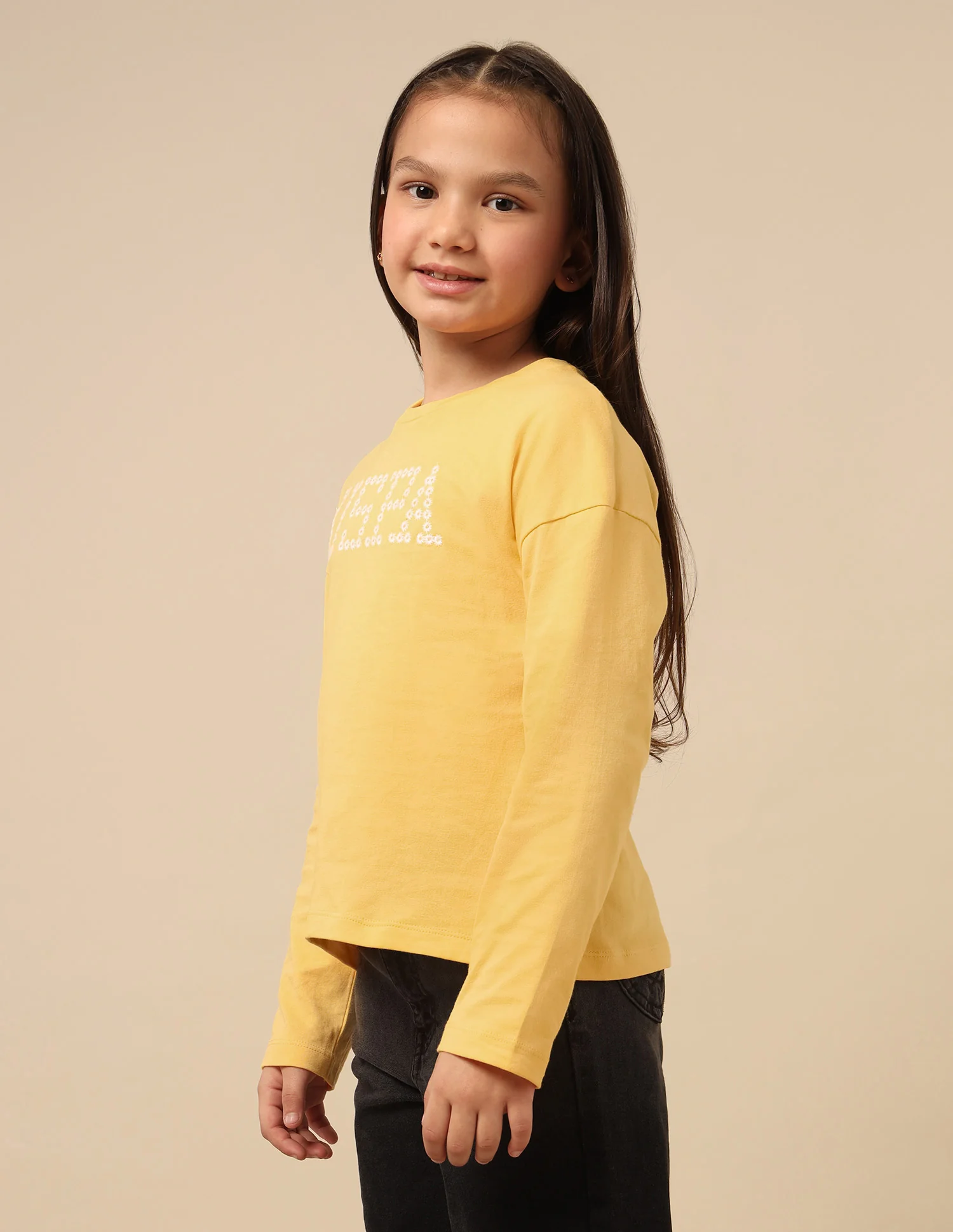 Girls Brand Embroidered Regular Fit Top - Image 4