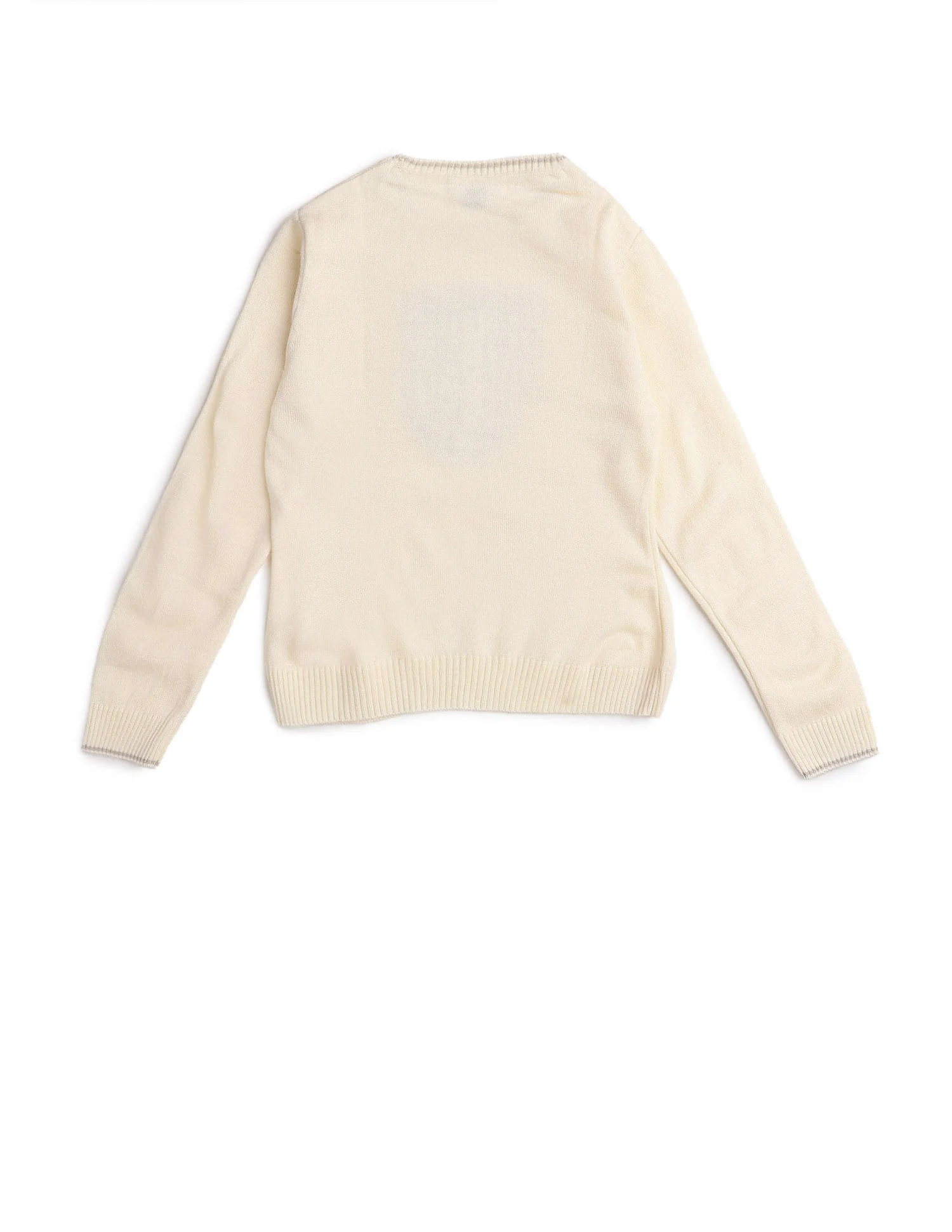 Girls Brand Patterned Knit Sweater - Image 9