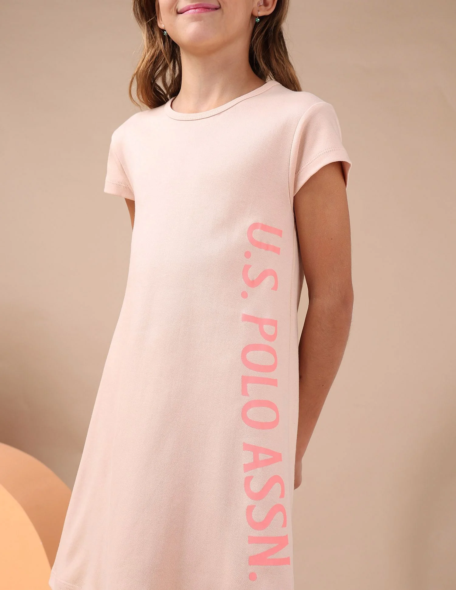 Girls Brand Printed A Line Dress - Image 5