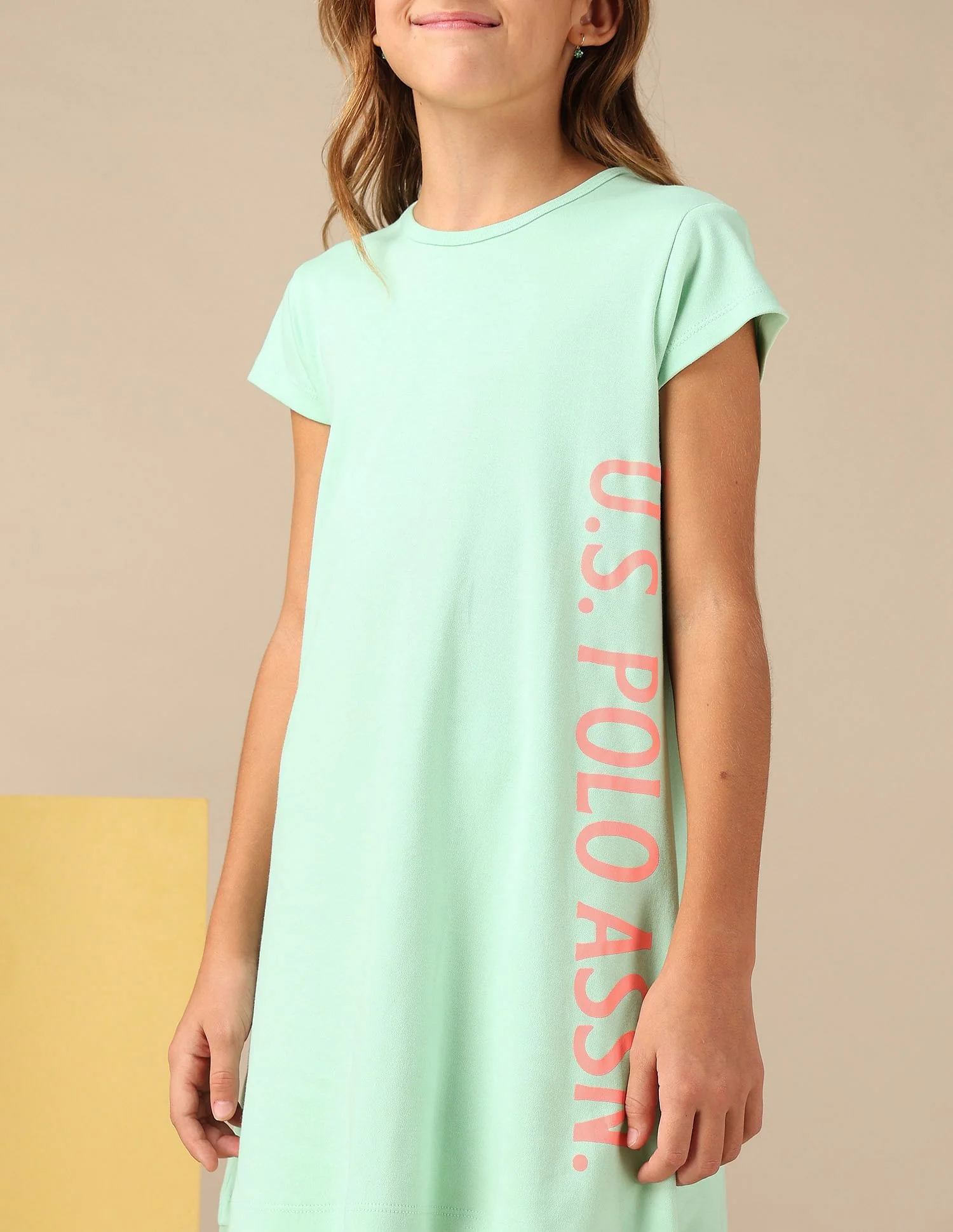 Girls Brand Printed A Line Dress - Image 5