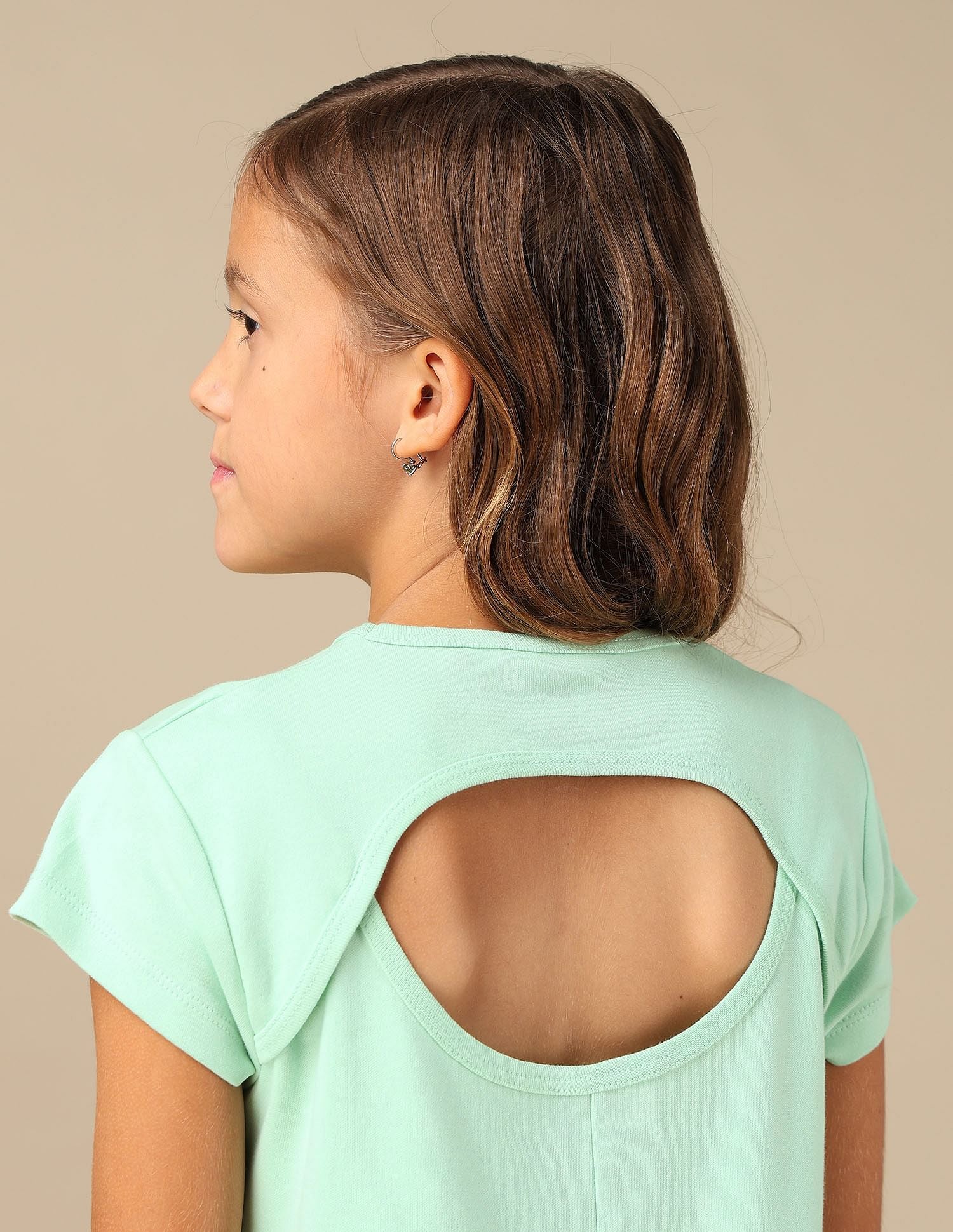 Girls Brand Printed A Line Dress - Image 9