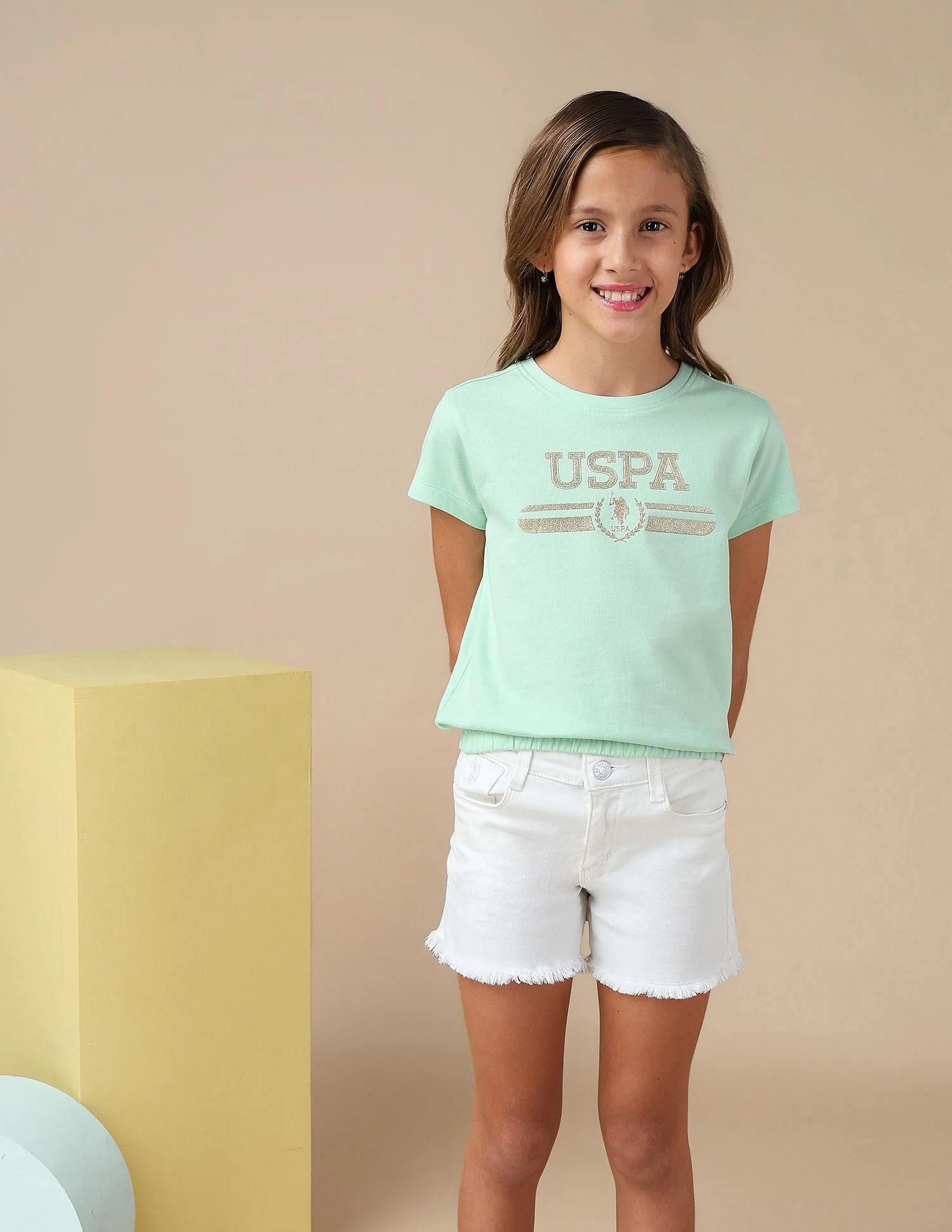 Girls Brand Printed Blousan T-Shirt