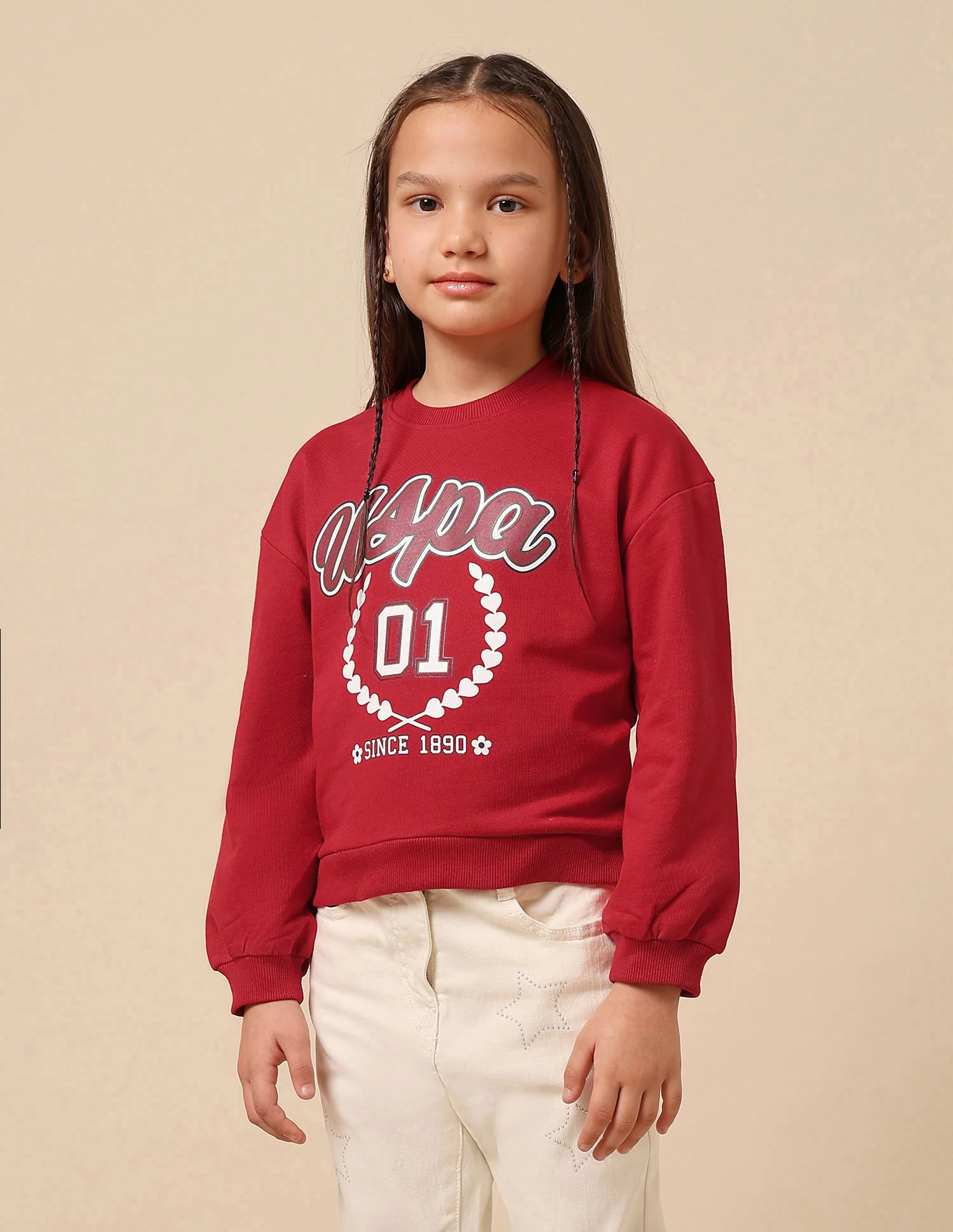 Girls Brand Printed Numeric Sweatshirt - Image 4