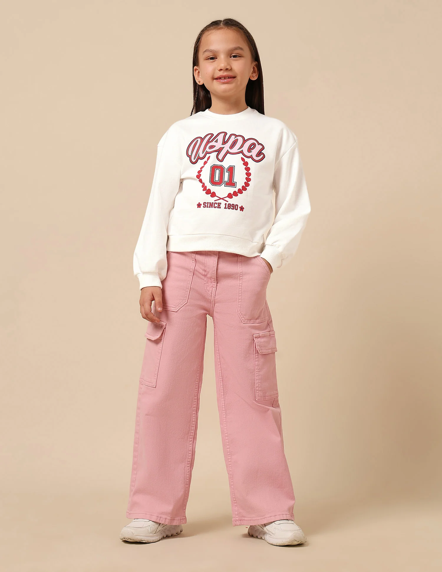 Girls Brand Printed Numeric Sweatshirt - Image 3