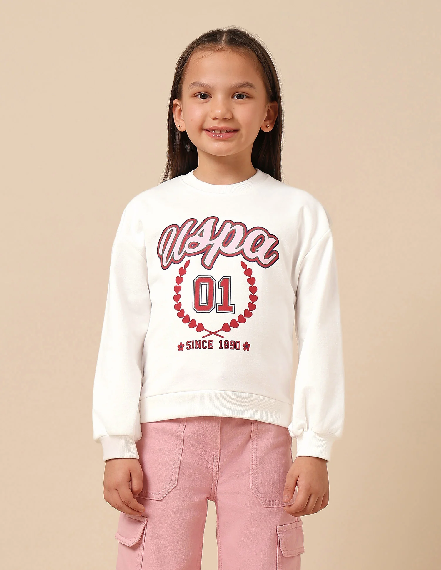 Girls Brand Printed Numeric Sweatshirt - Image 6