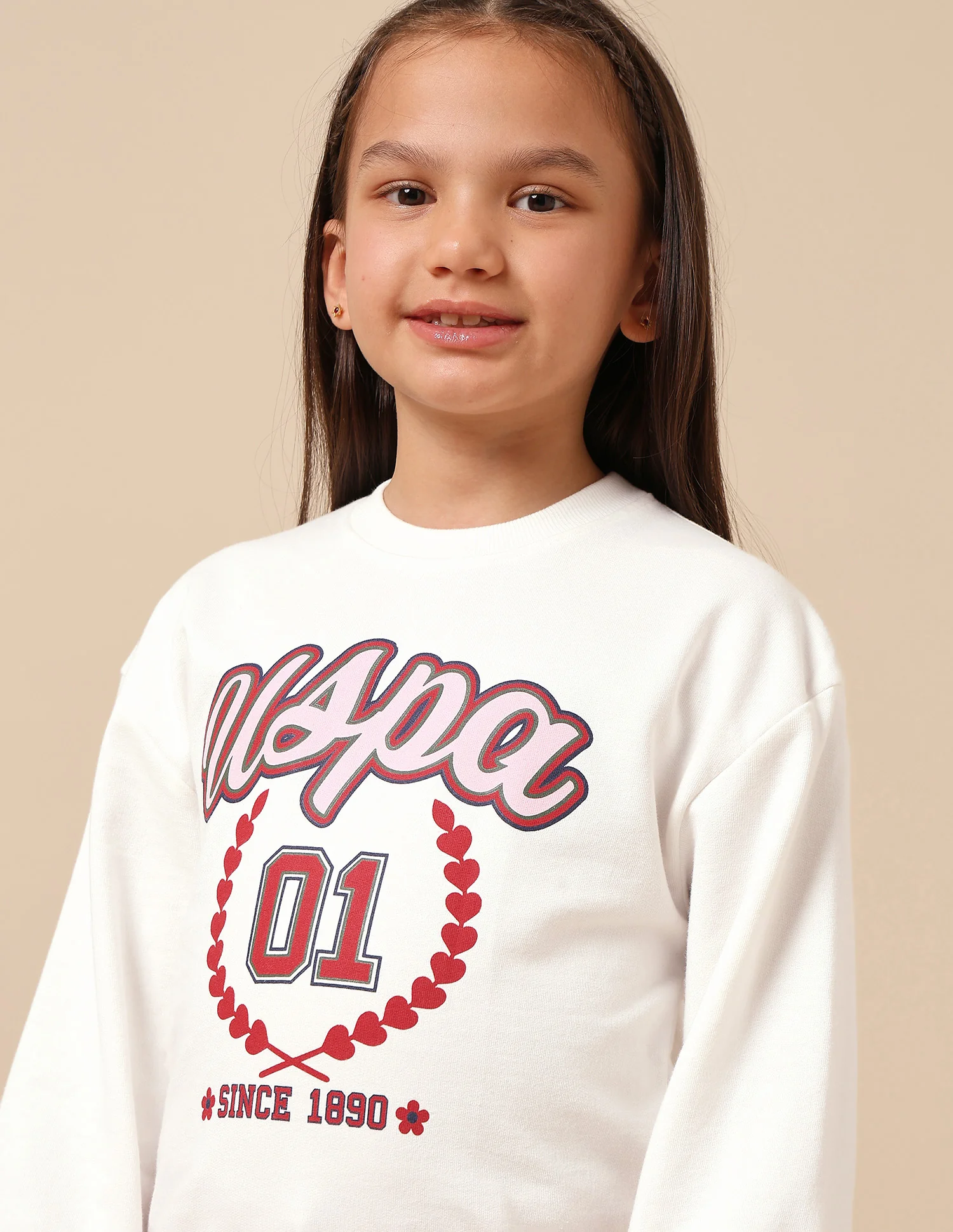 Girls Brand Printed Numeric Sweatshirt - Image 7