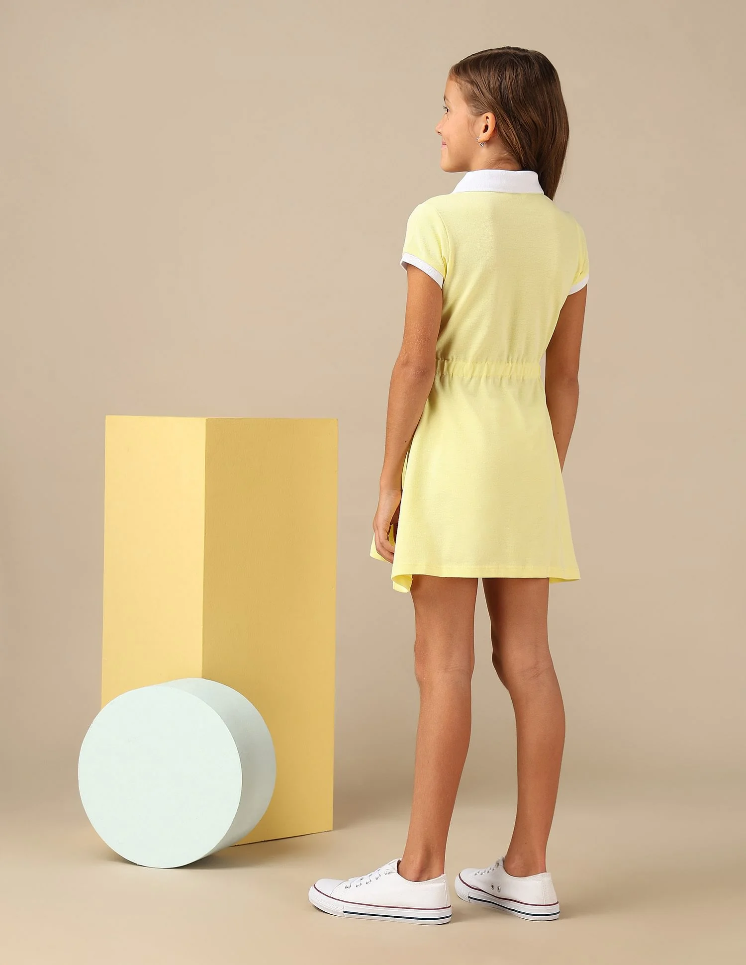 Girls Brand Printed Polo Dress - Image 3