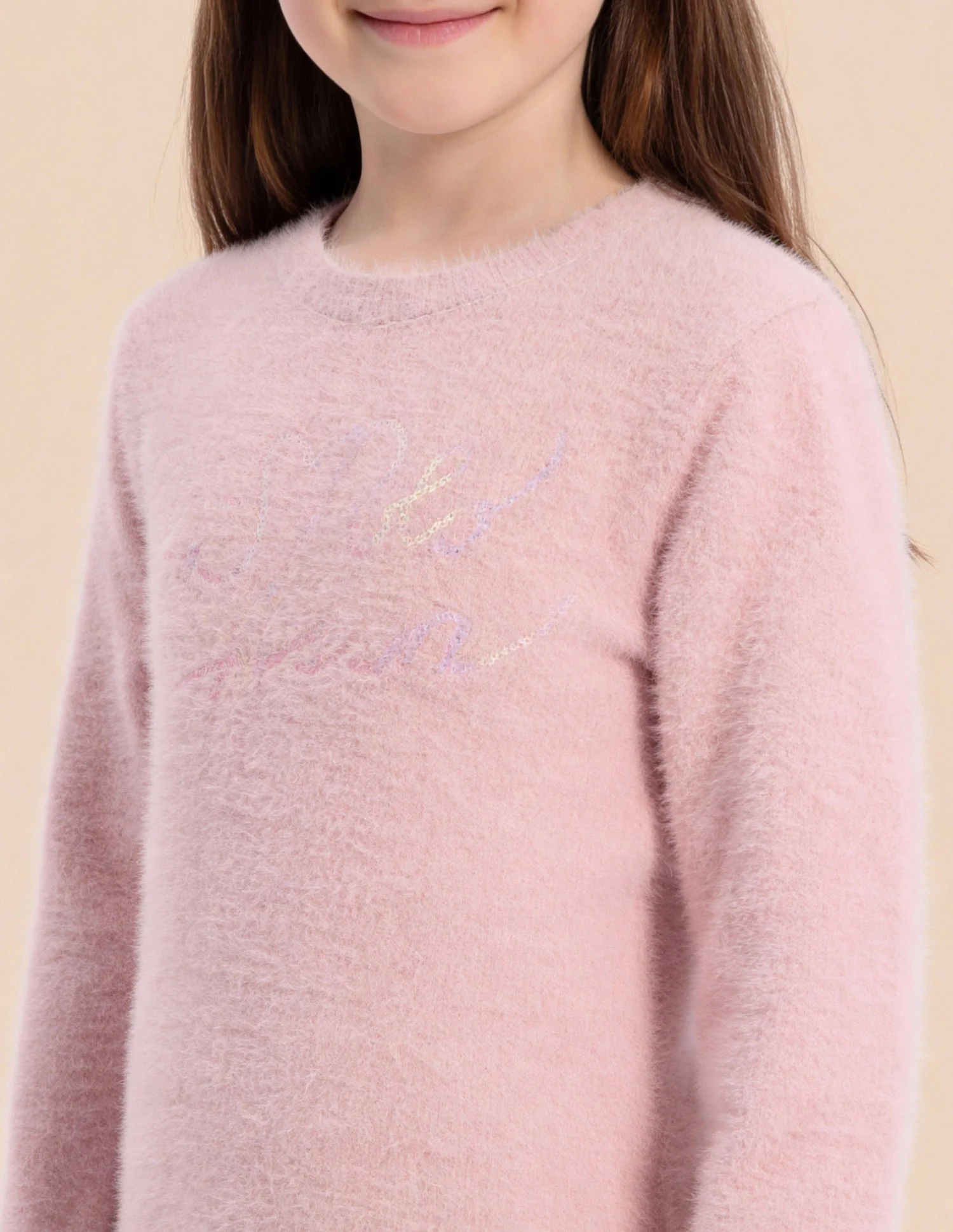 Girls Brand Printed Regular Fit Sweater - Image 6