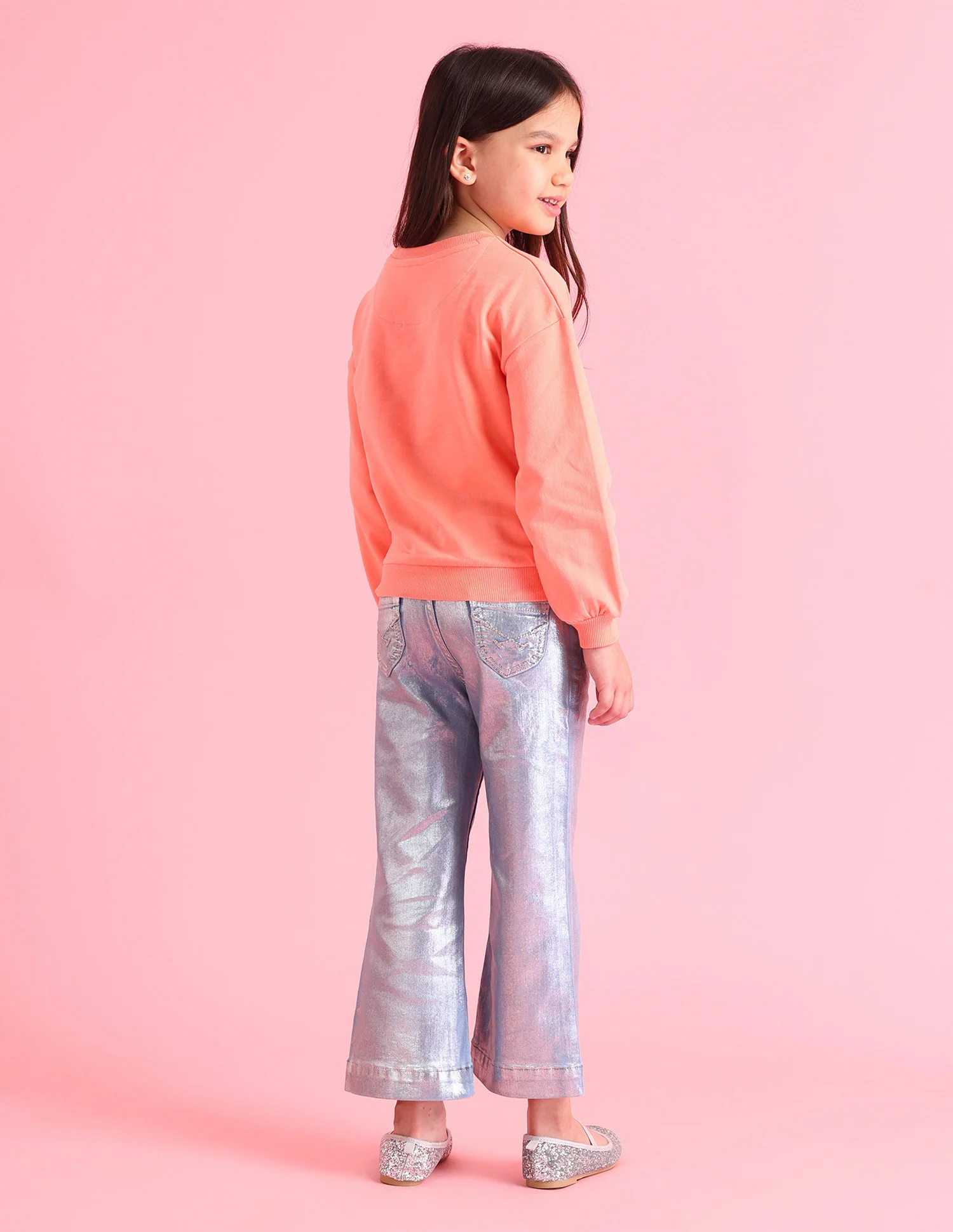 Girls Brand Printed Regular Fit Sweatshirt - Image 4