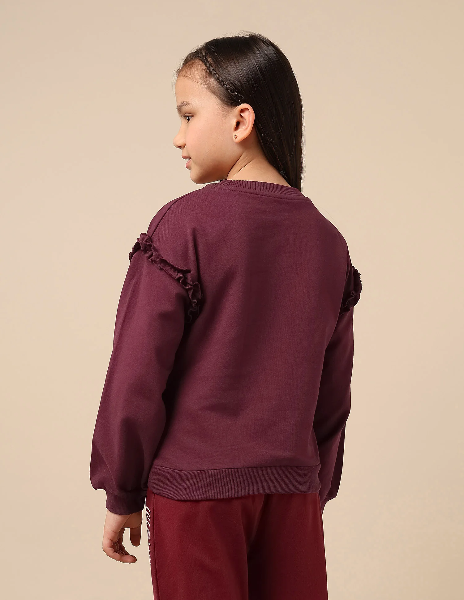 Girls Brand Printed Regular Fit Sweatshirt - Image 5