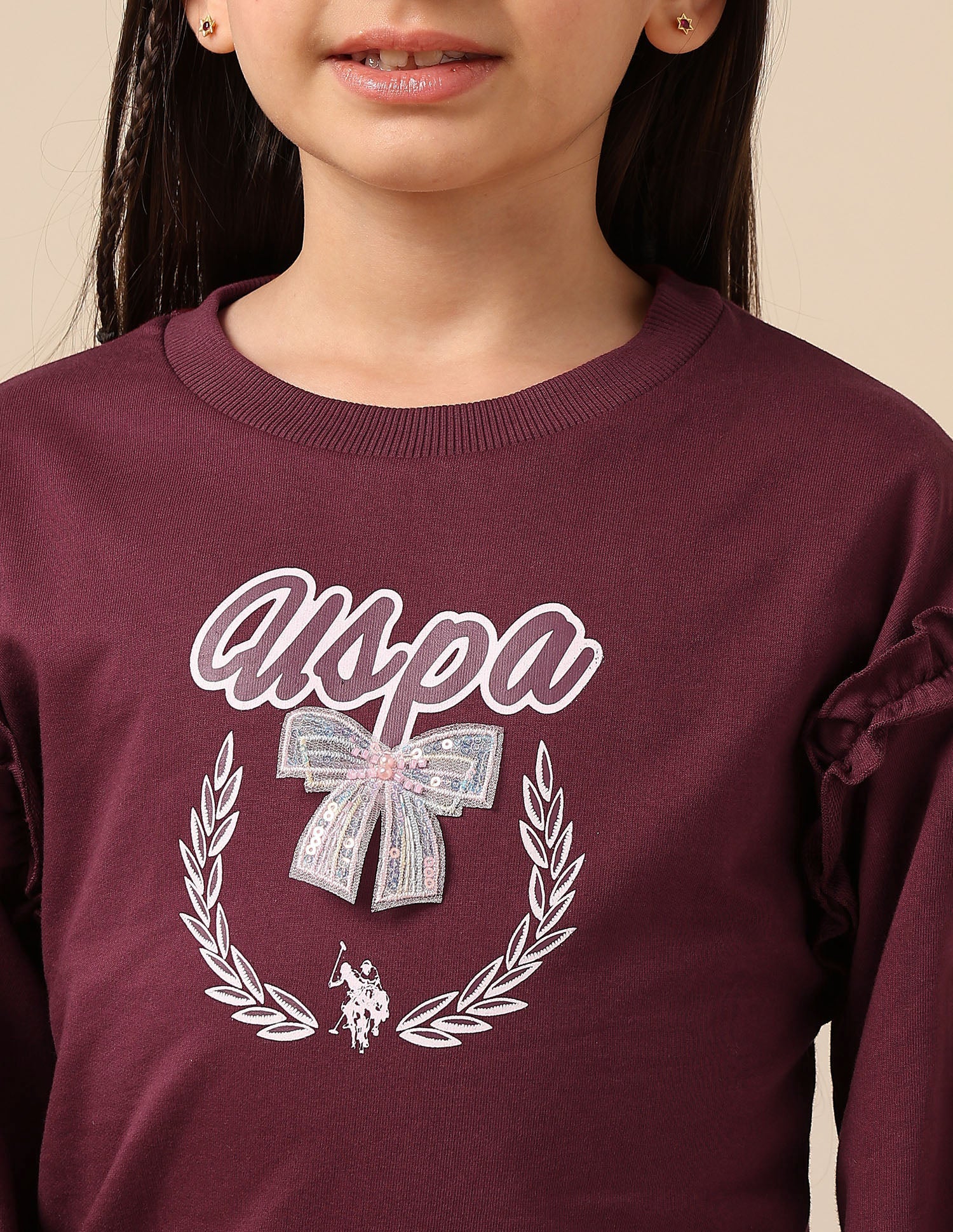 Girls Brand Printed Regular Fit Sweatshirt - Image 7