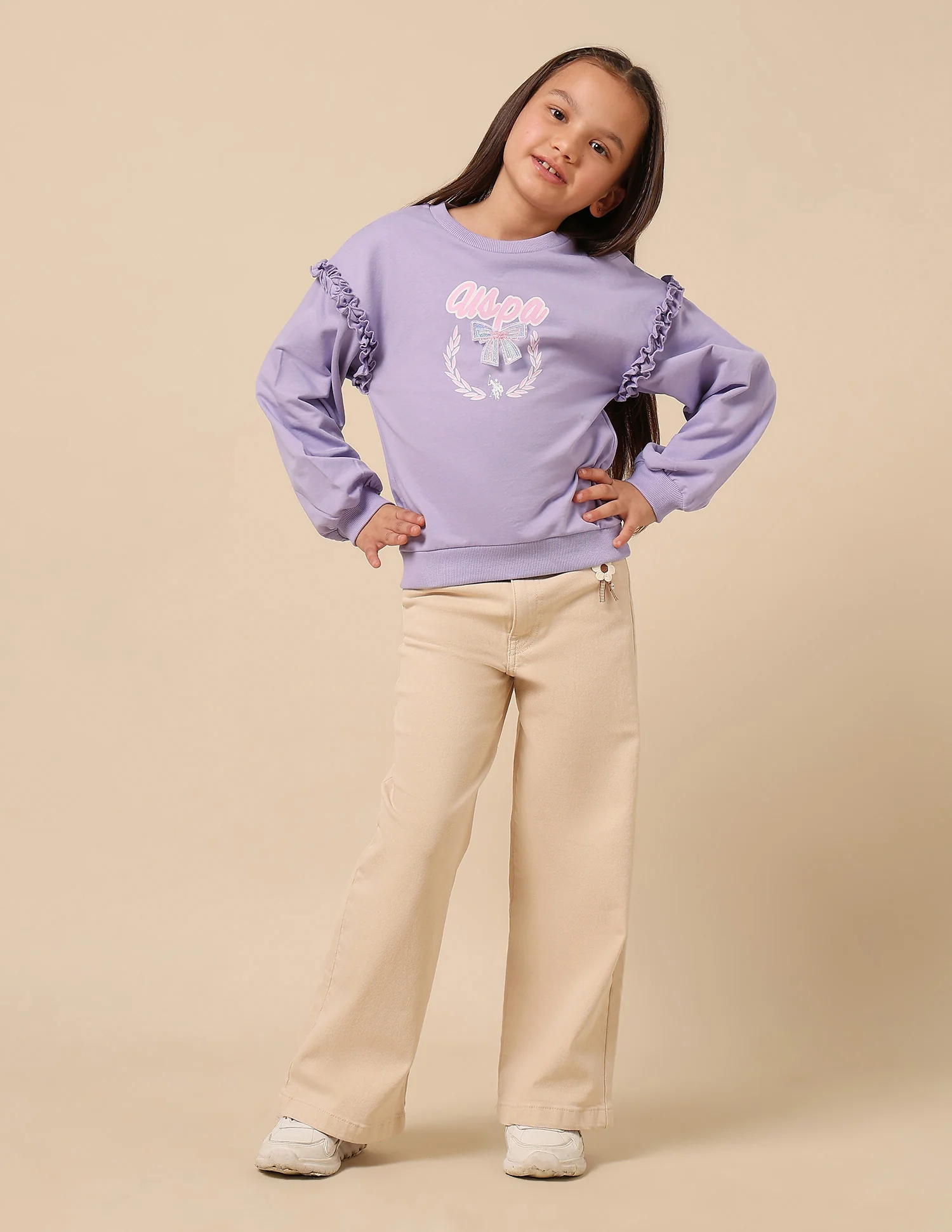 Girls Brand Printed Regular Fit Sweatshirt - Image 3