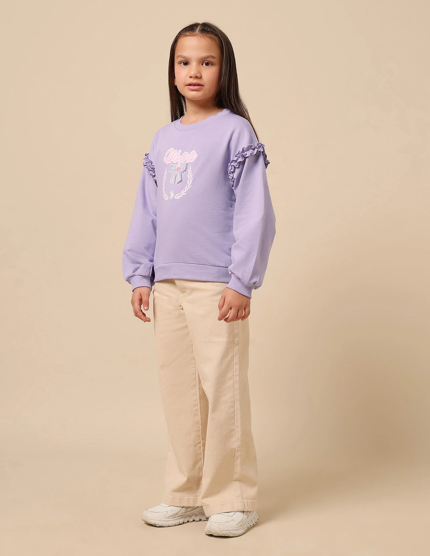 Girls Brand Printed Regular Fit Sweatshirt - Image 4