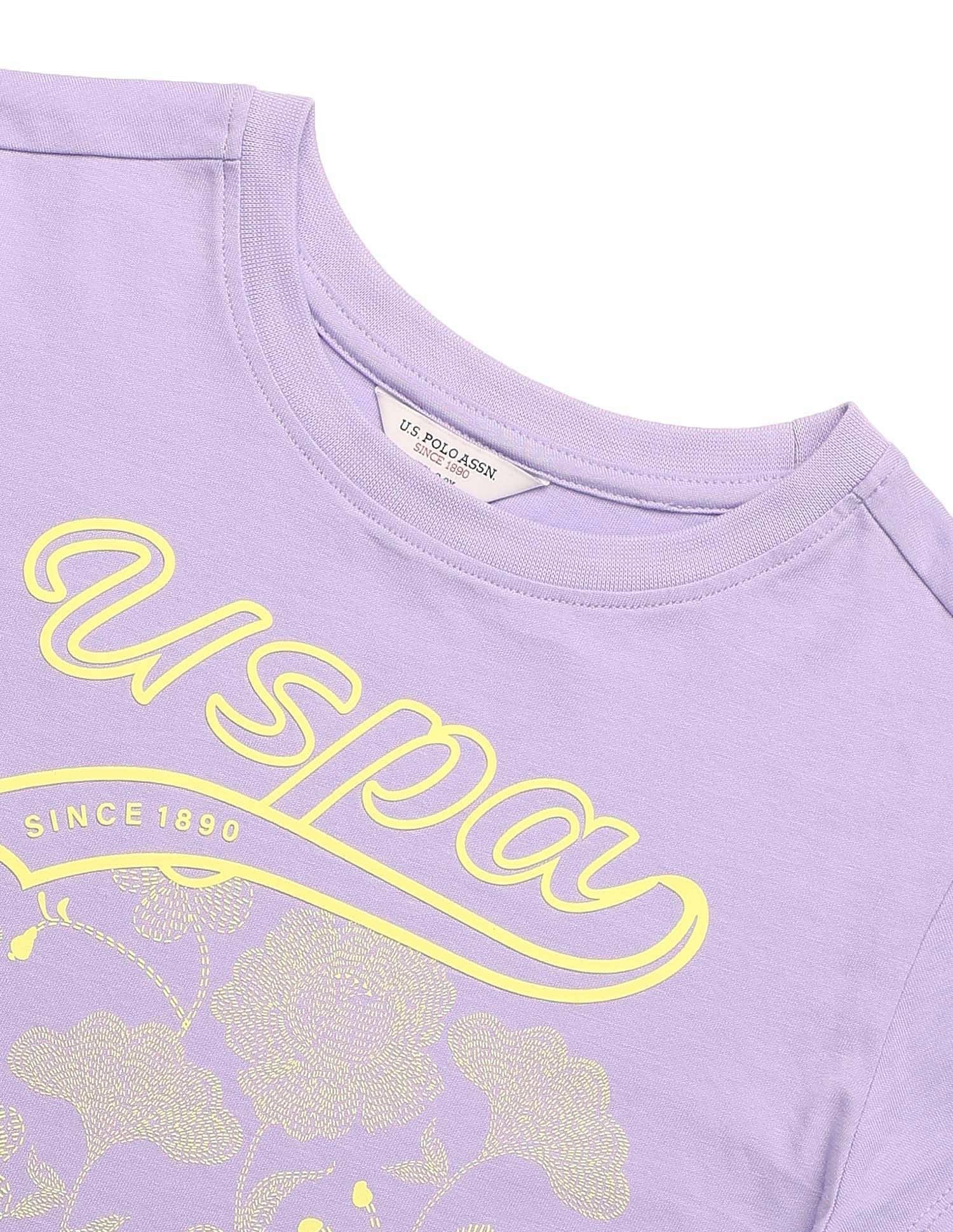 Girls Brand Printed Relaxed Fit T-Shirt - Image 9