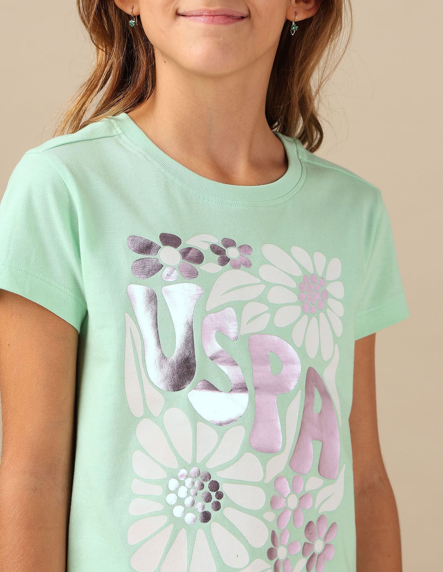 Girls Brand Printed Relaxed Fit T-Shirt - Image 5