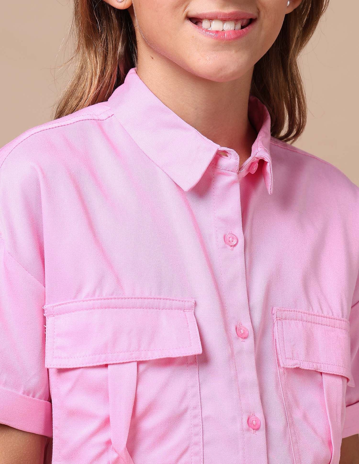 Girls Brand Taped Regular Fit Shirt Top - Image 5