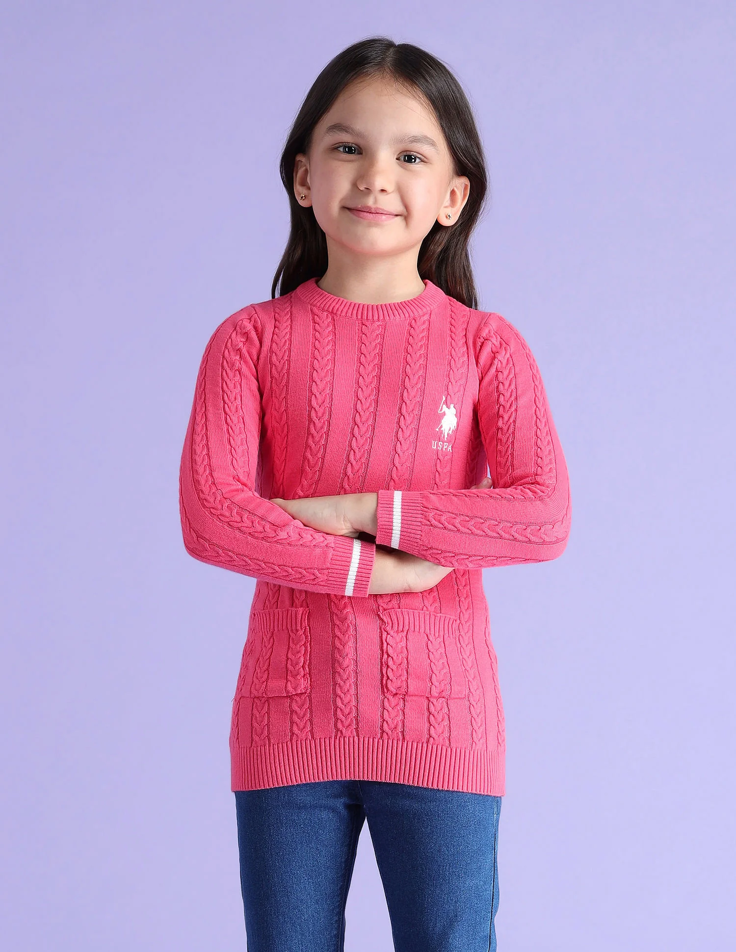 Girls Cable Knit Sweater
