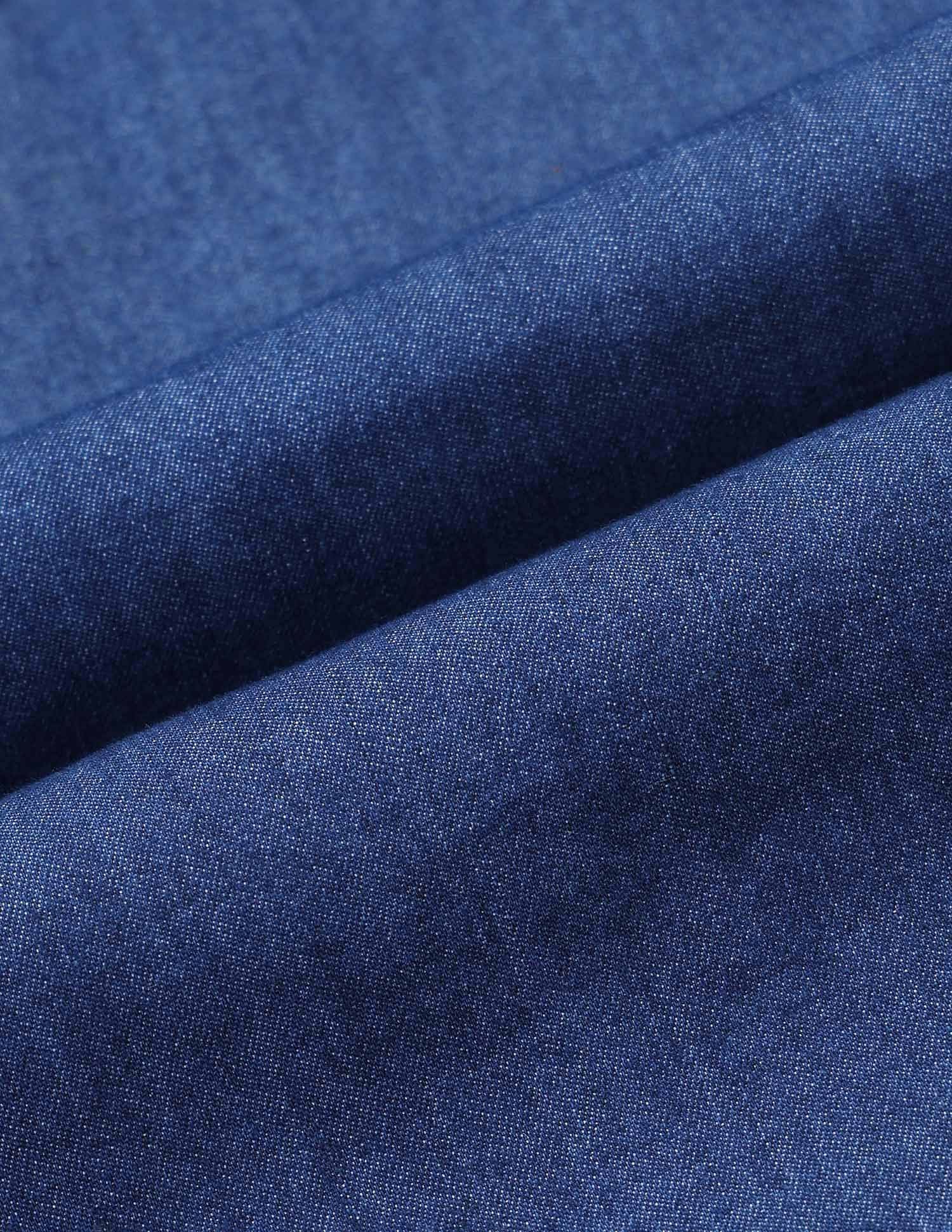 Girls Cape Collar Chambray Top - Image 2