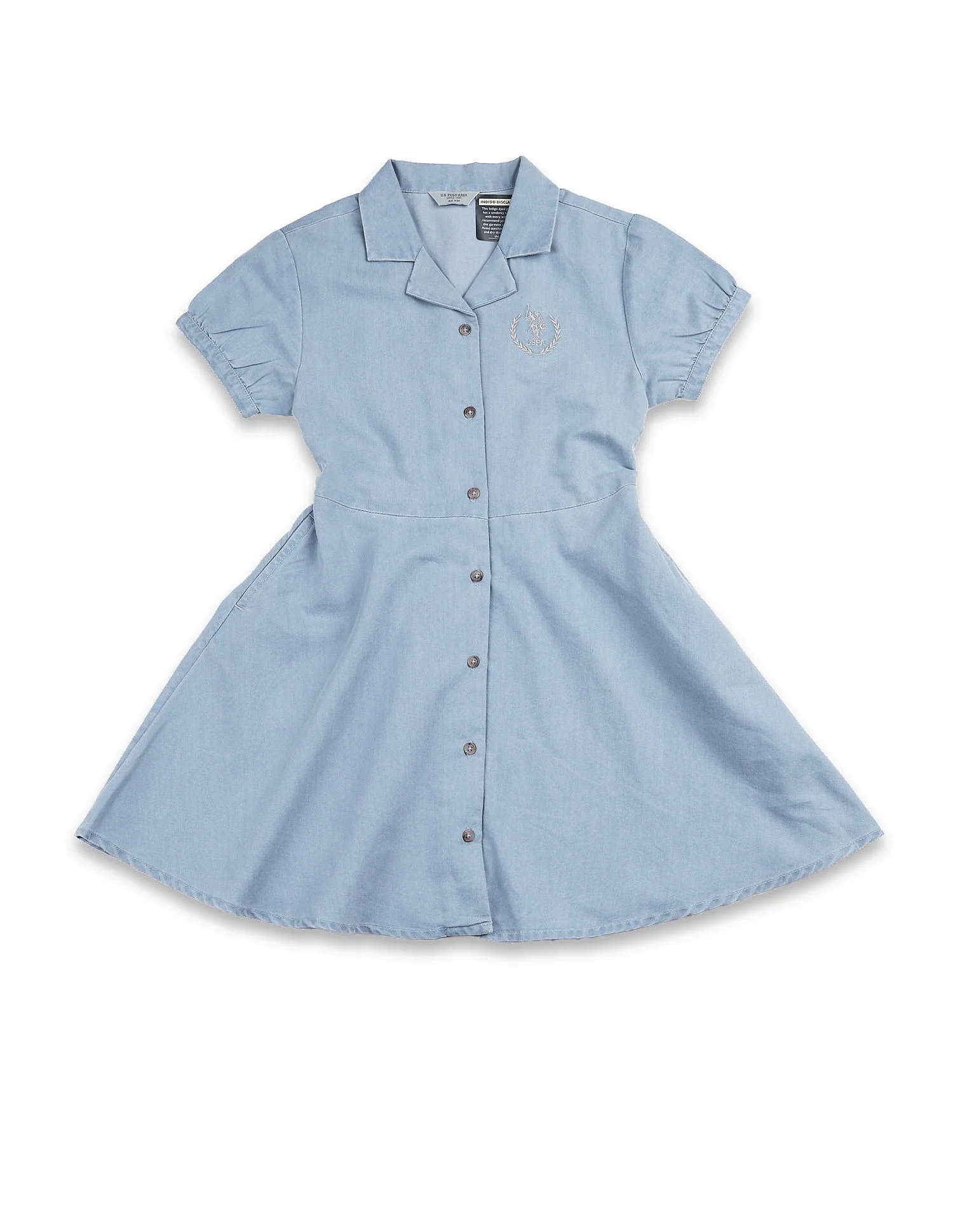 Girls Chambray A-Line Dress - Image 6