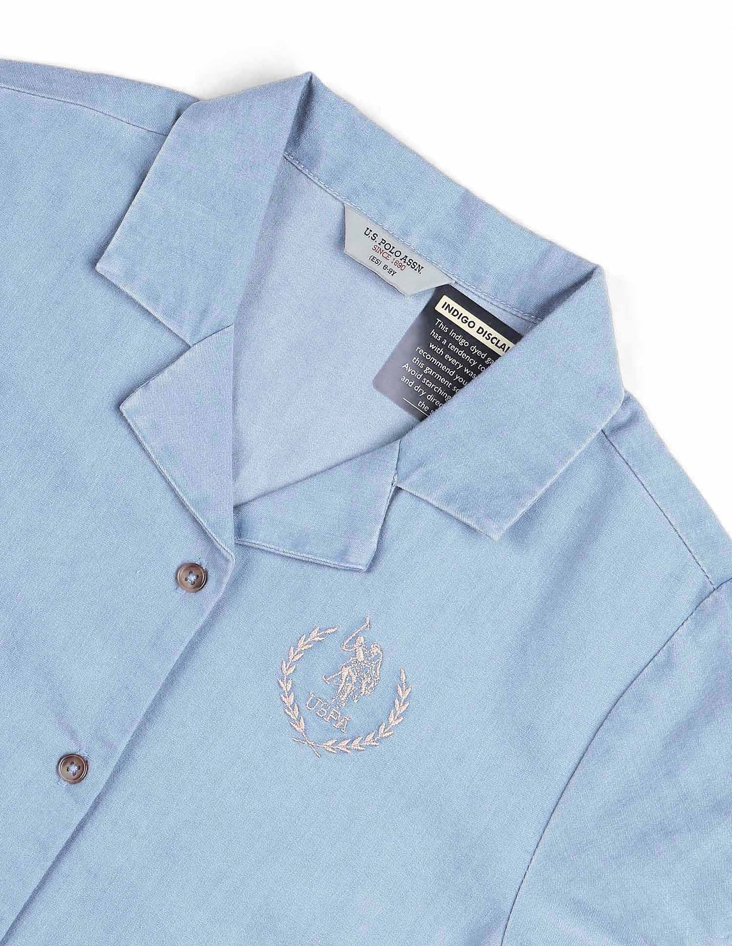 Girls Chambray A-Line Dress - Image 8