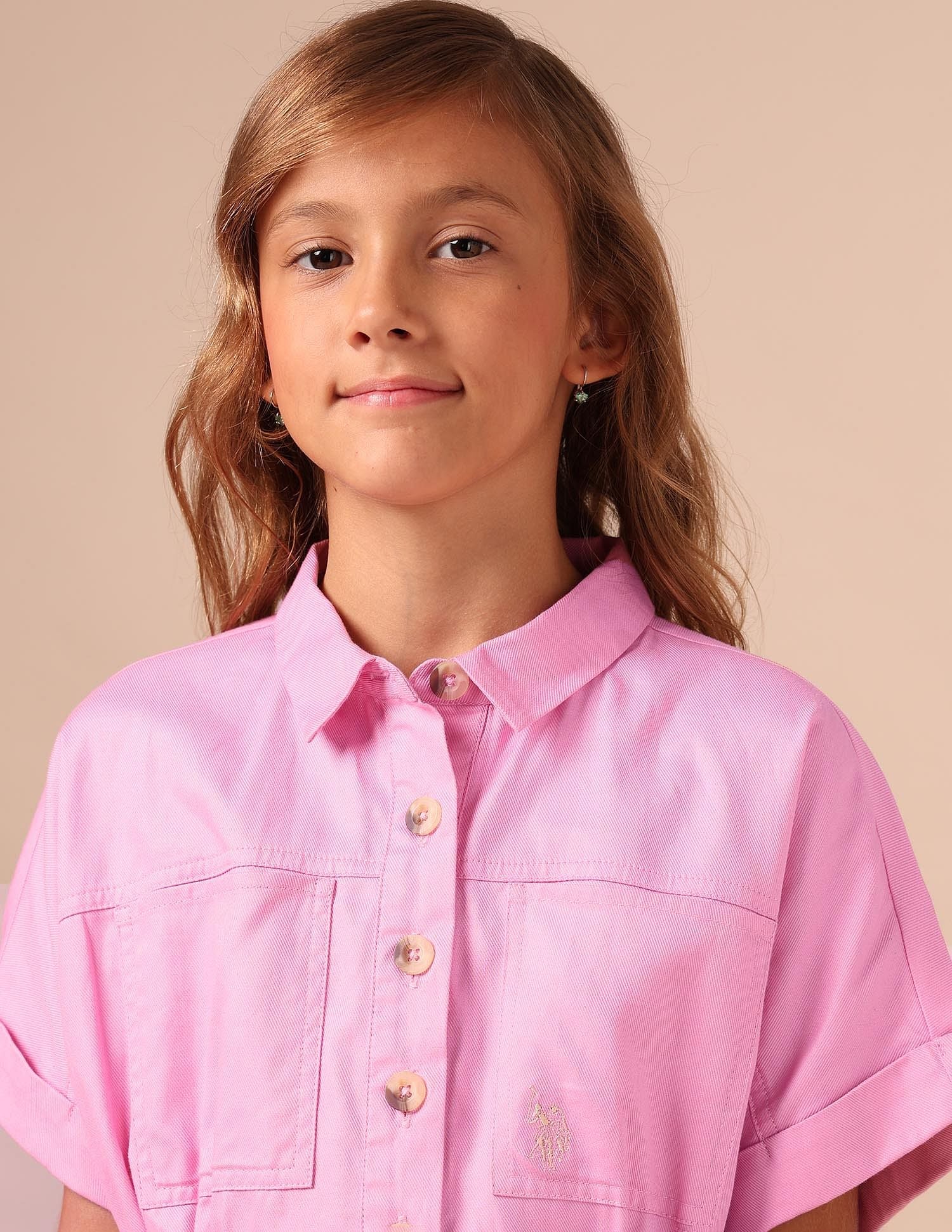 Girls Chambray Shirt Dress - Image 5