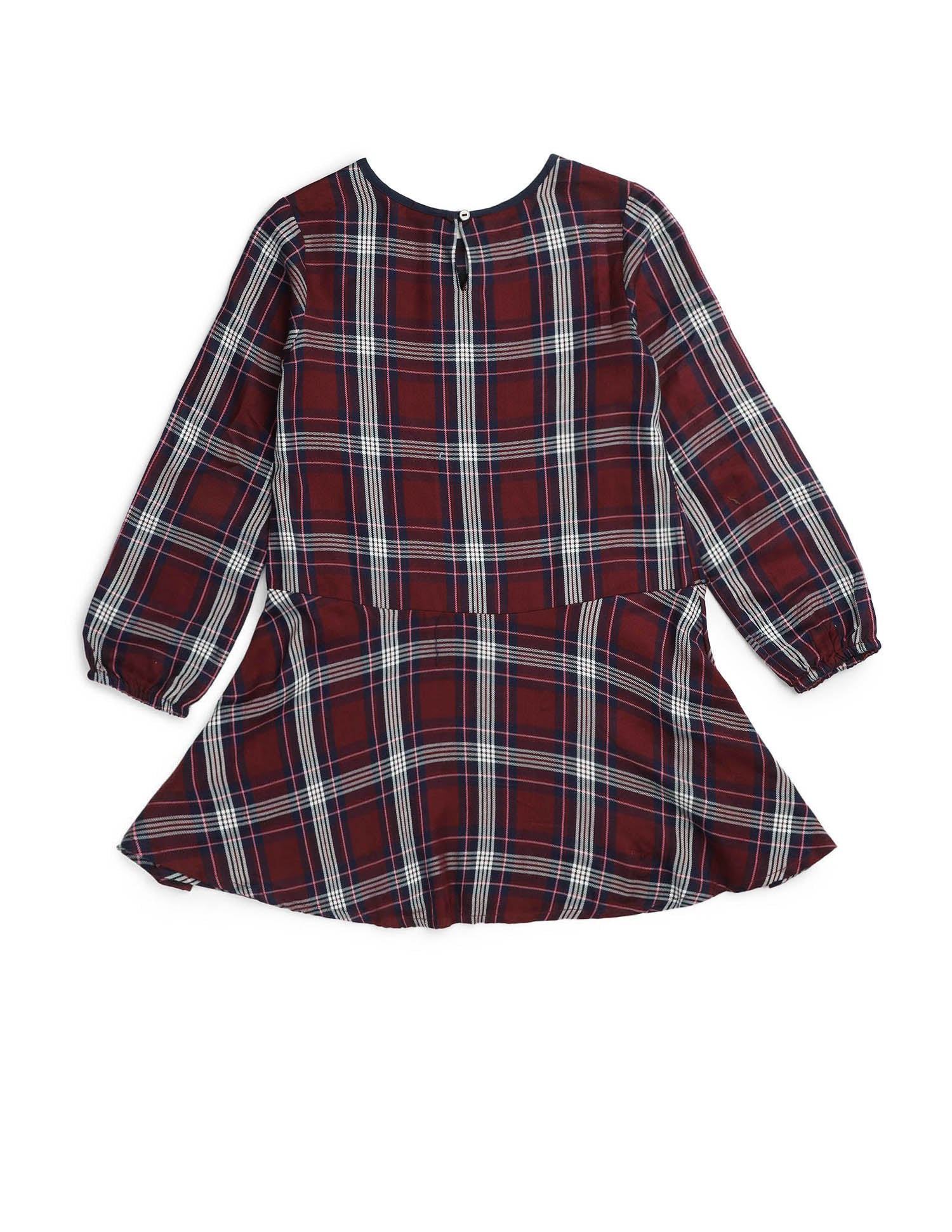 Girls Checked A-Line Dress - Image 9