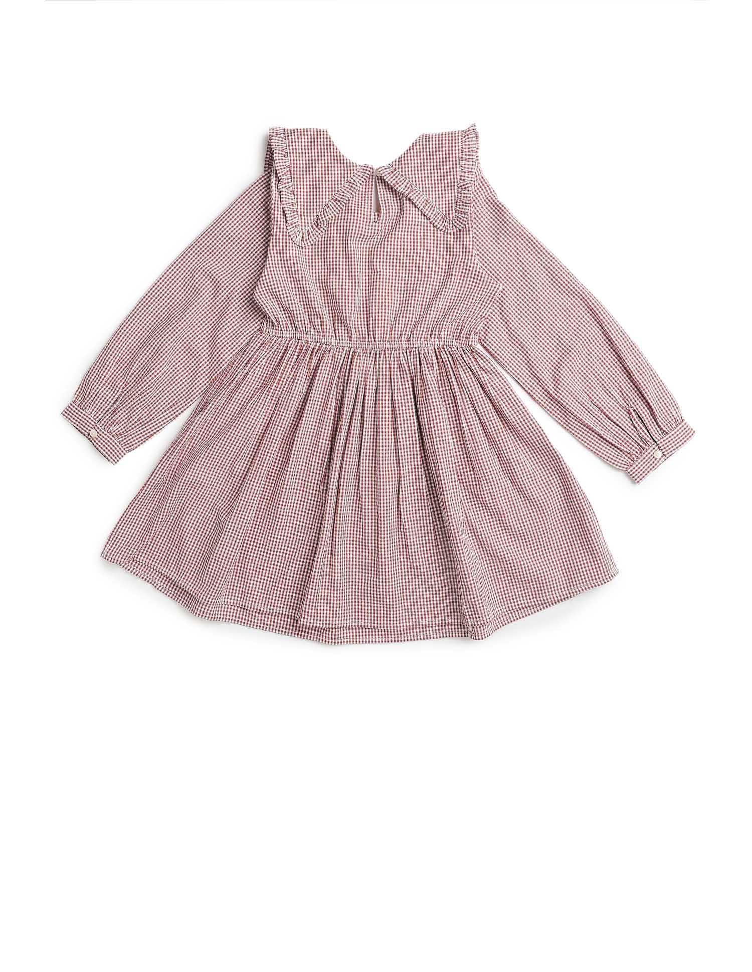 Girls Checked A-Line Dress - Image 10