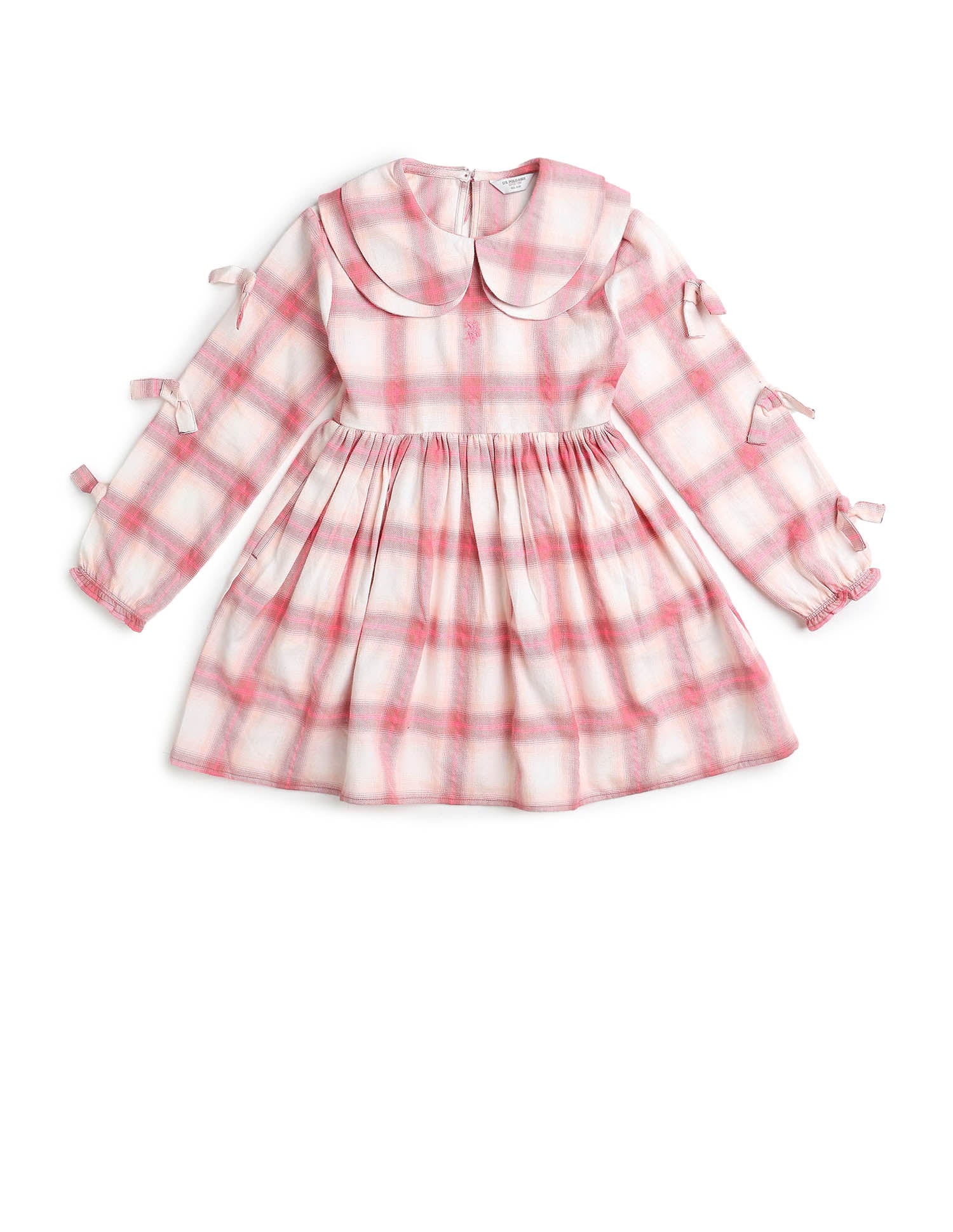Girls Checked A-Line Dress - Image 8