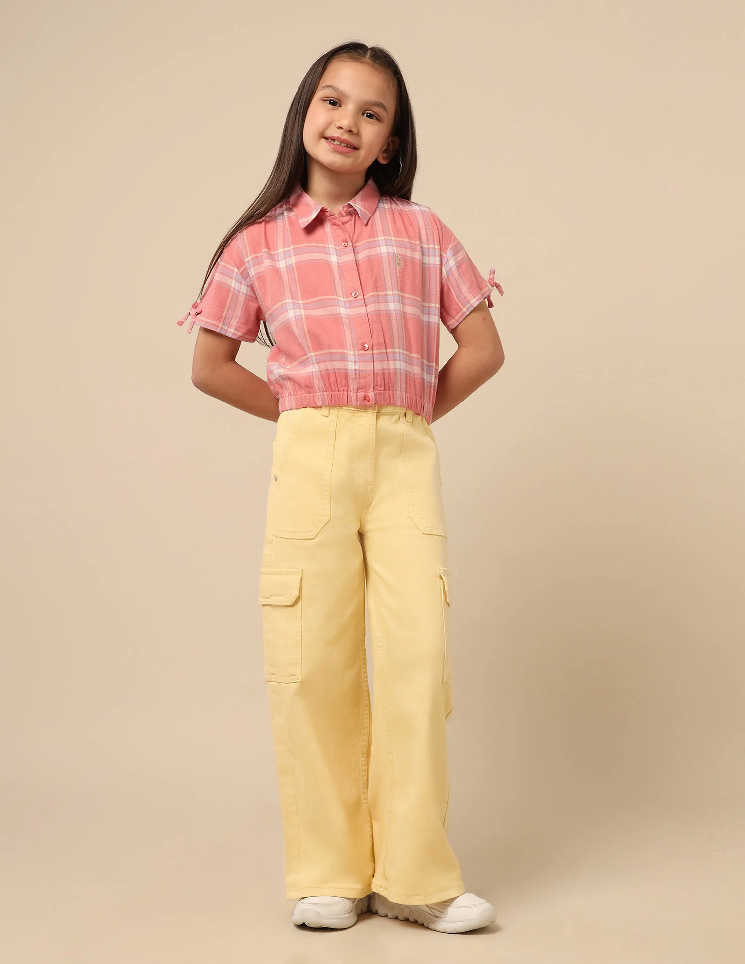 Girls Checked Regular Fit Top - Image 3