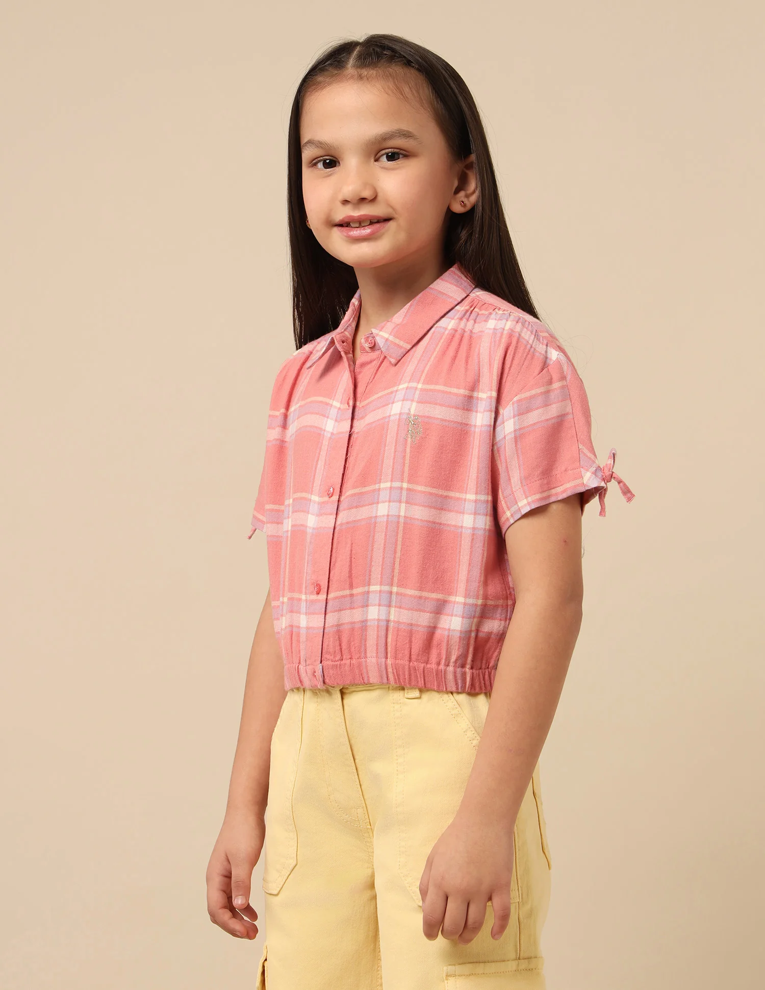 Girls Checked Regular Fit Top - Image 4
