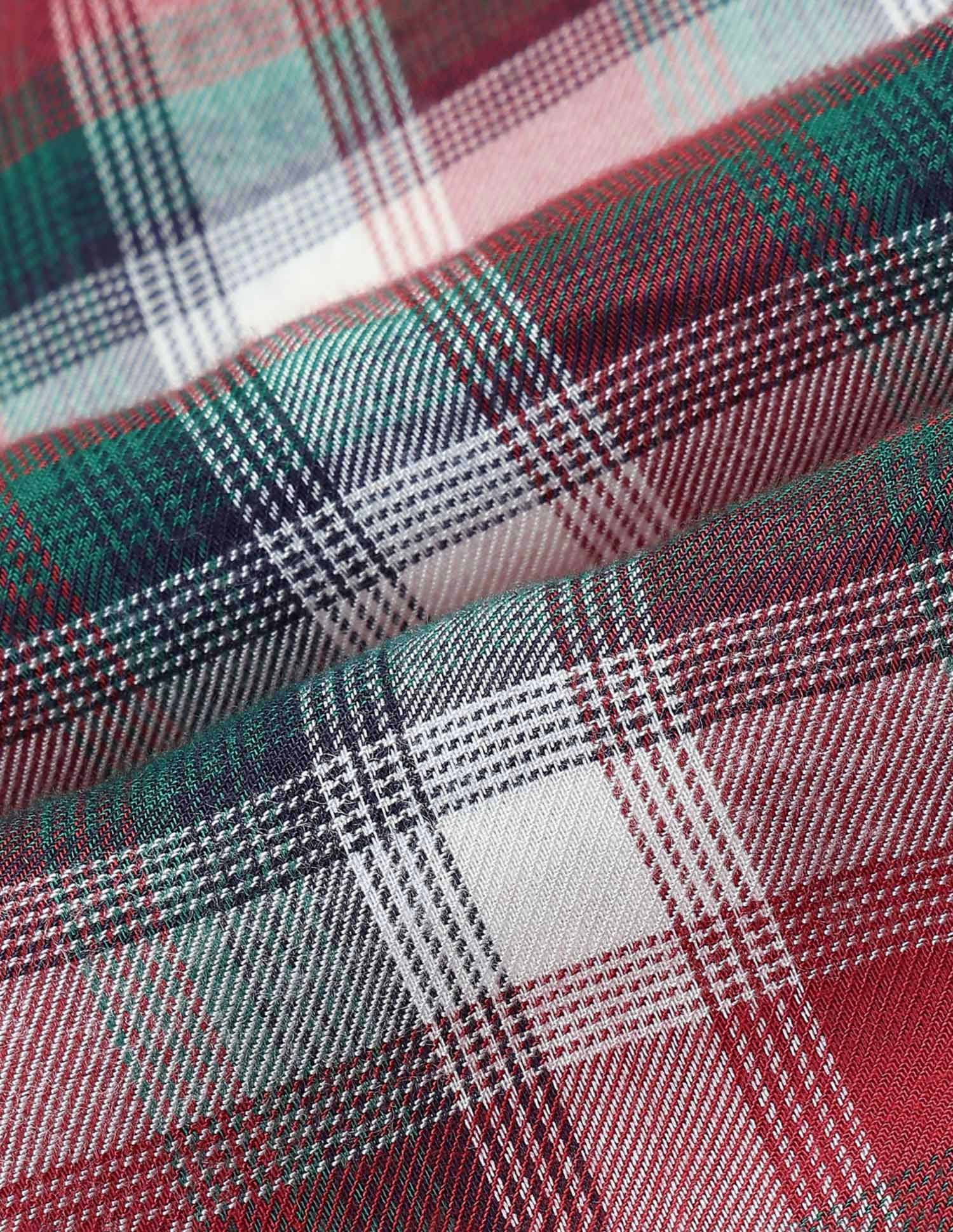 Girls Checked Shirt Dress - Image 2