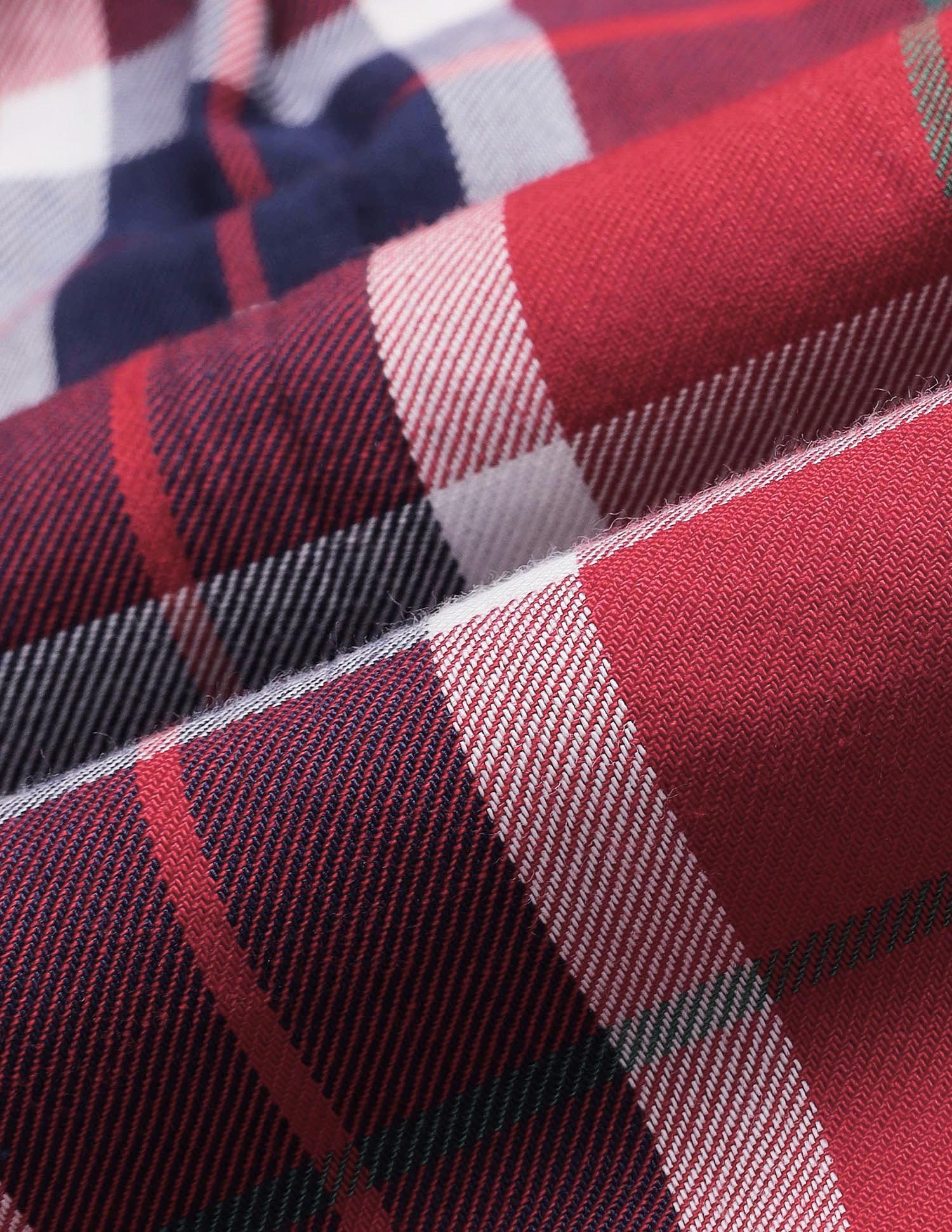 Girls Checked Shirt Dress - Image 3