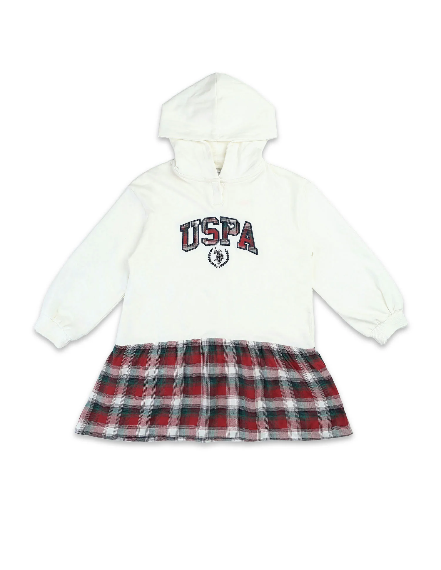Girls Checked Sweat Dress - Image 8