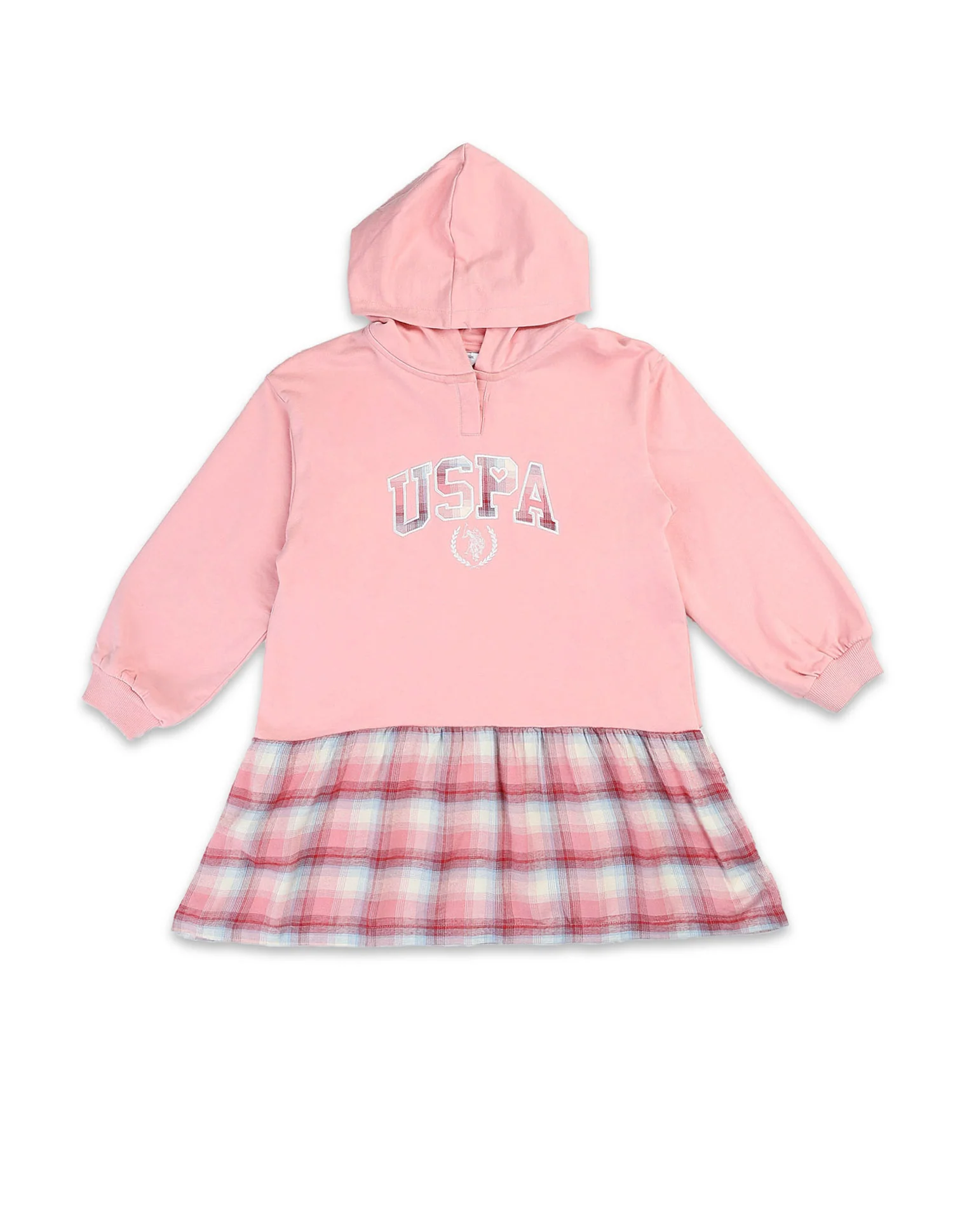 Girls Checked Sweat Dress - Image 8