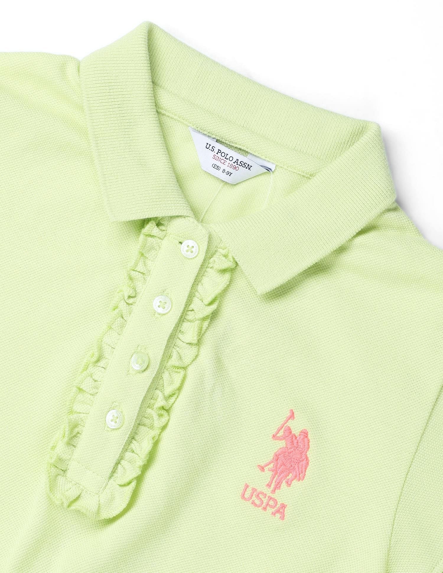Girls Cinched Waist Polo Dress - Image 8