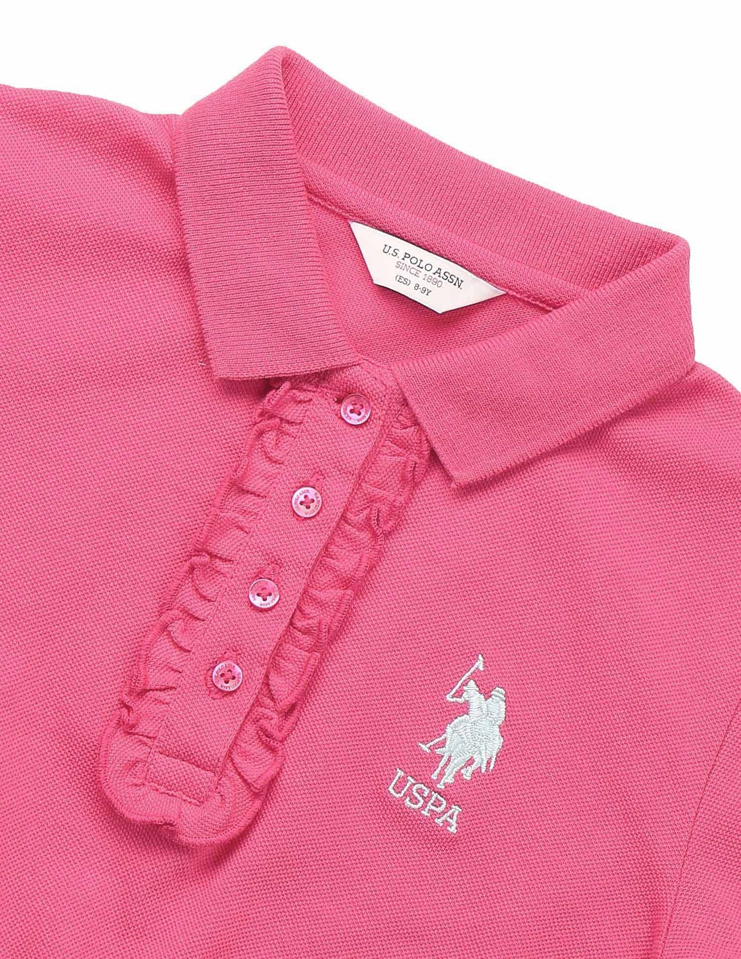 Girls Cinched Waist Polo Dress - Image 9