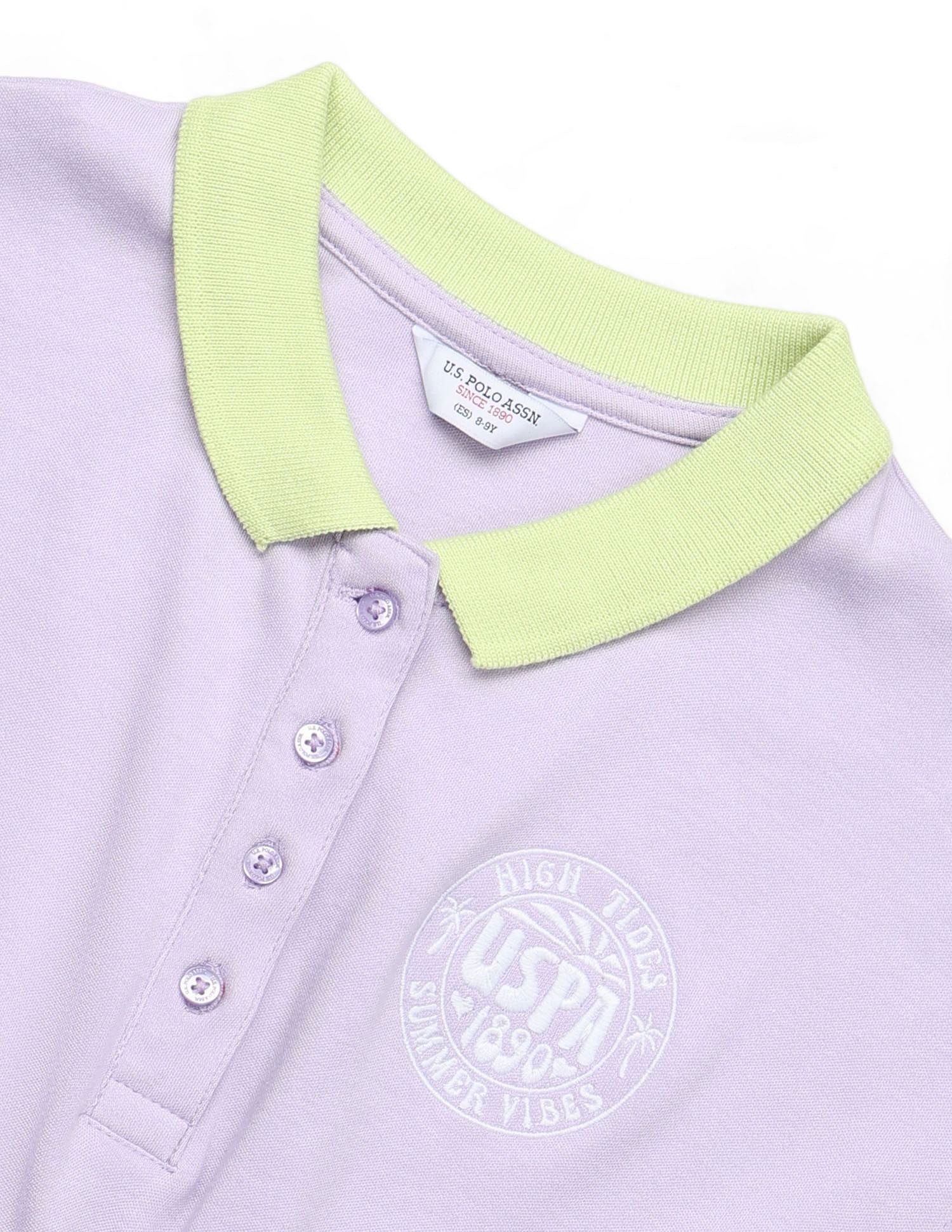 Girls Cinched Waist Polo Dress - Image 8