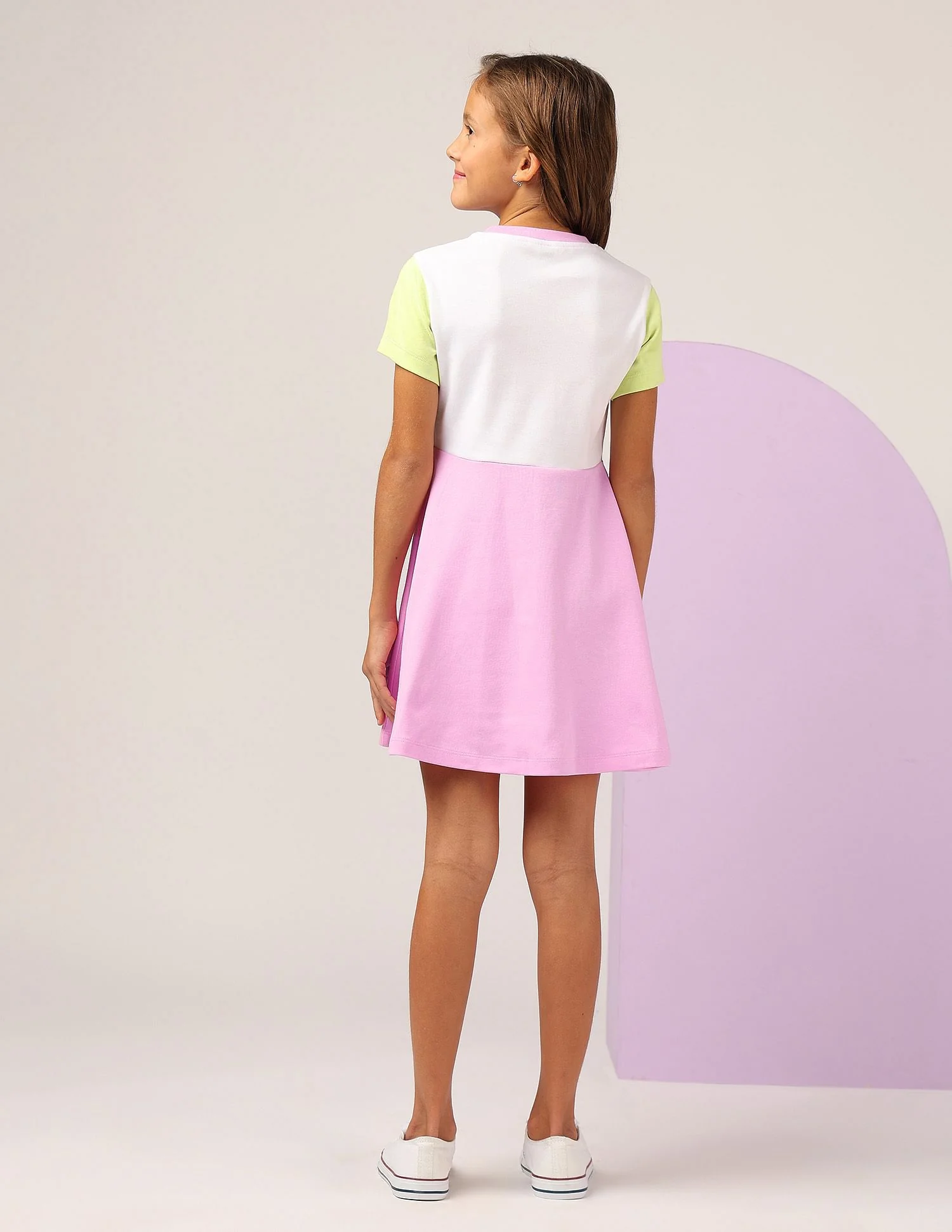 Girls Colorblocked Fit And Flare Dress - Image 4