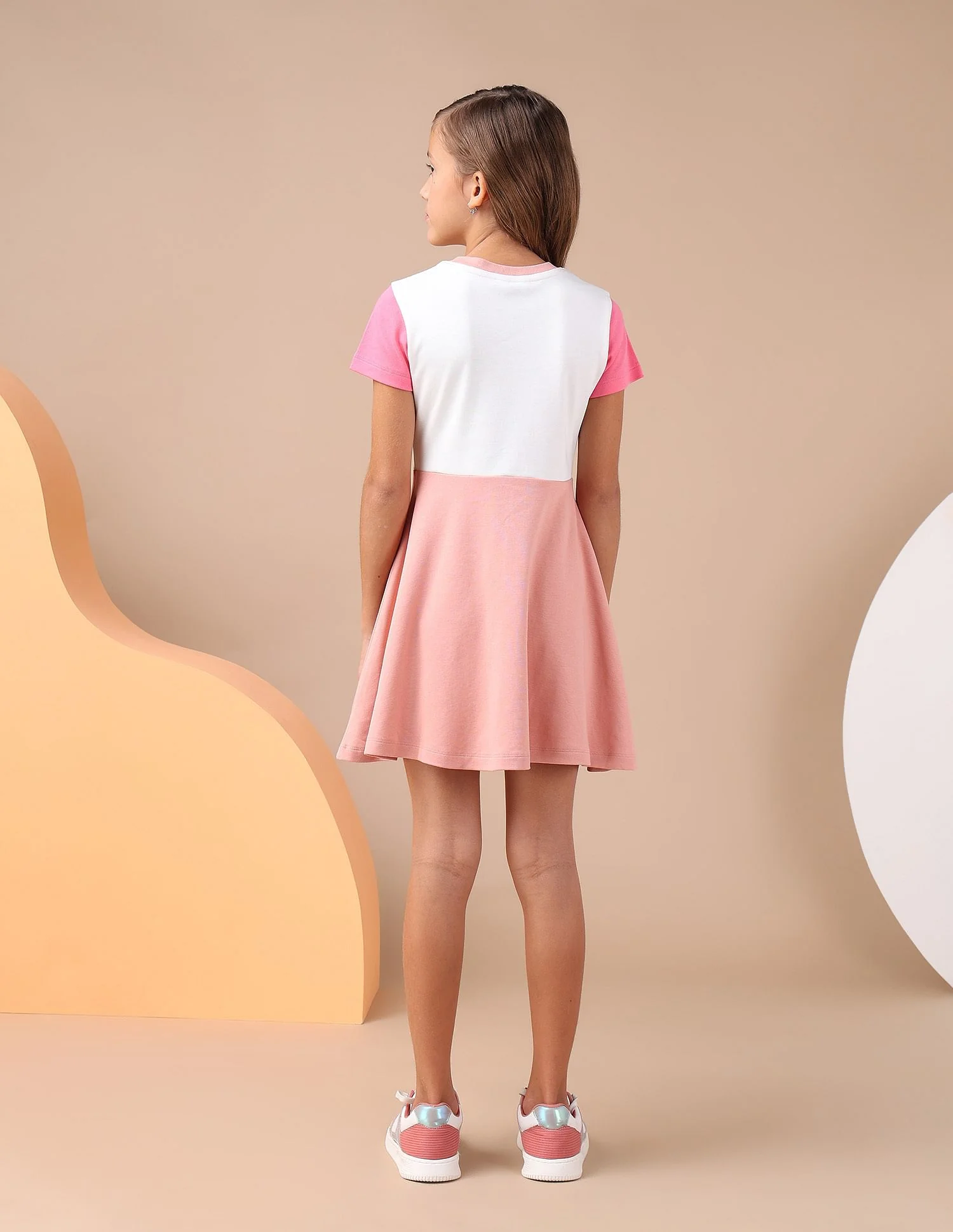 Girls Colorblocked Fit And Flare Dress - Image 4
