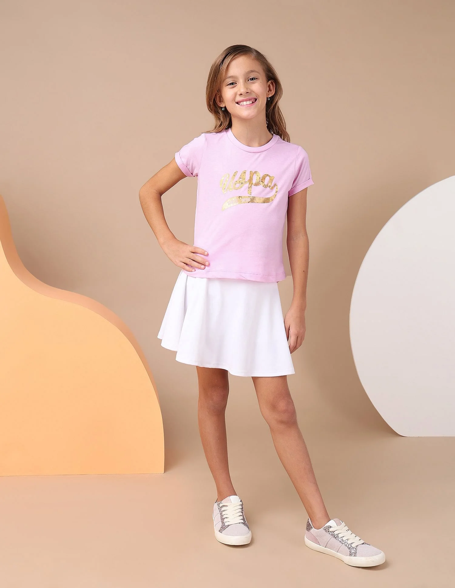 Girls Cotton Textured Foil T-Shirt - Image 3