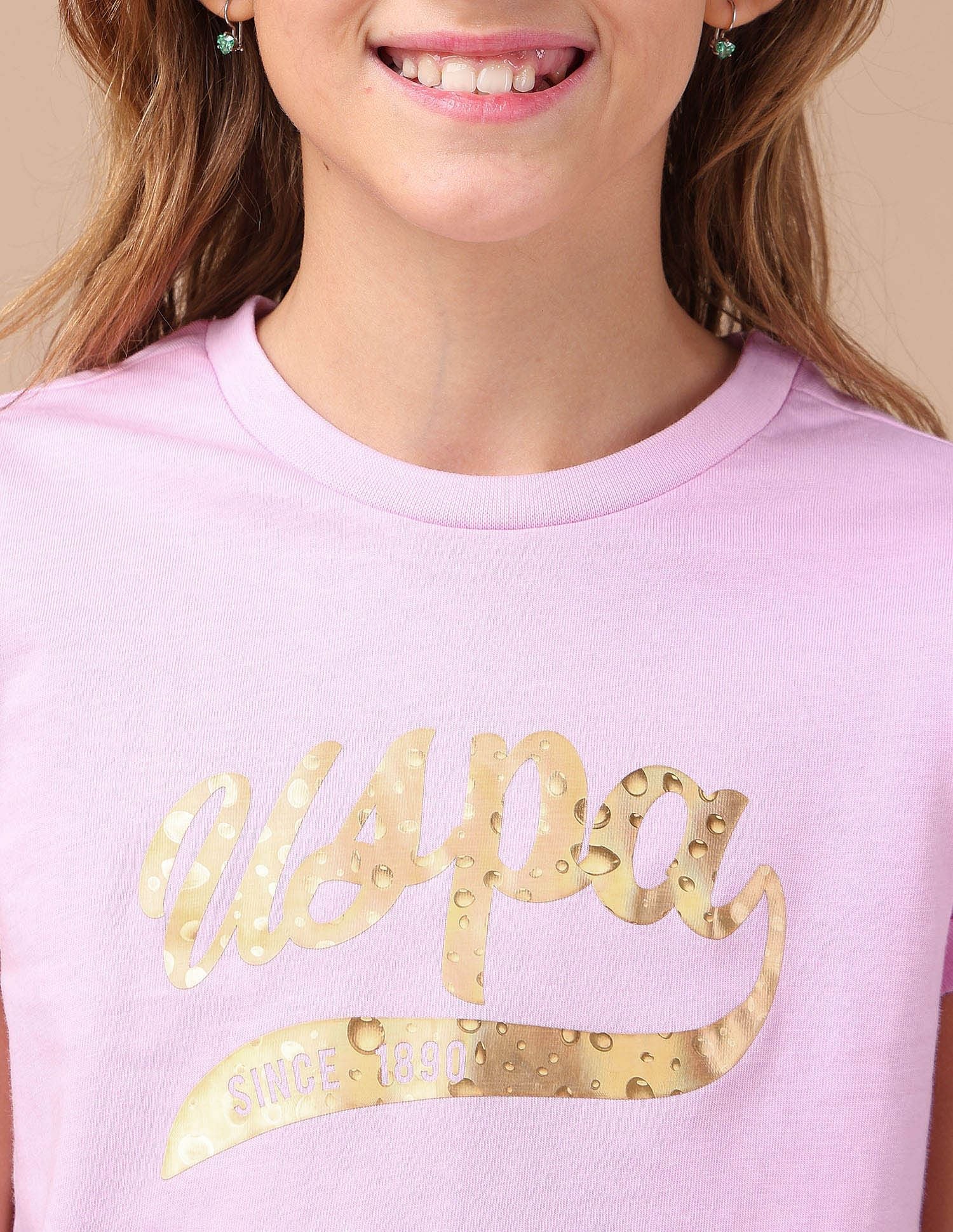Girls Cotton Textured Foil T-Shirt - Image 5