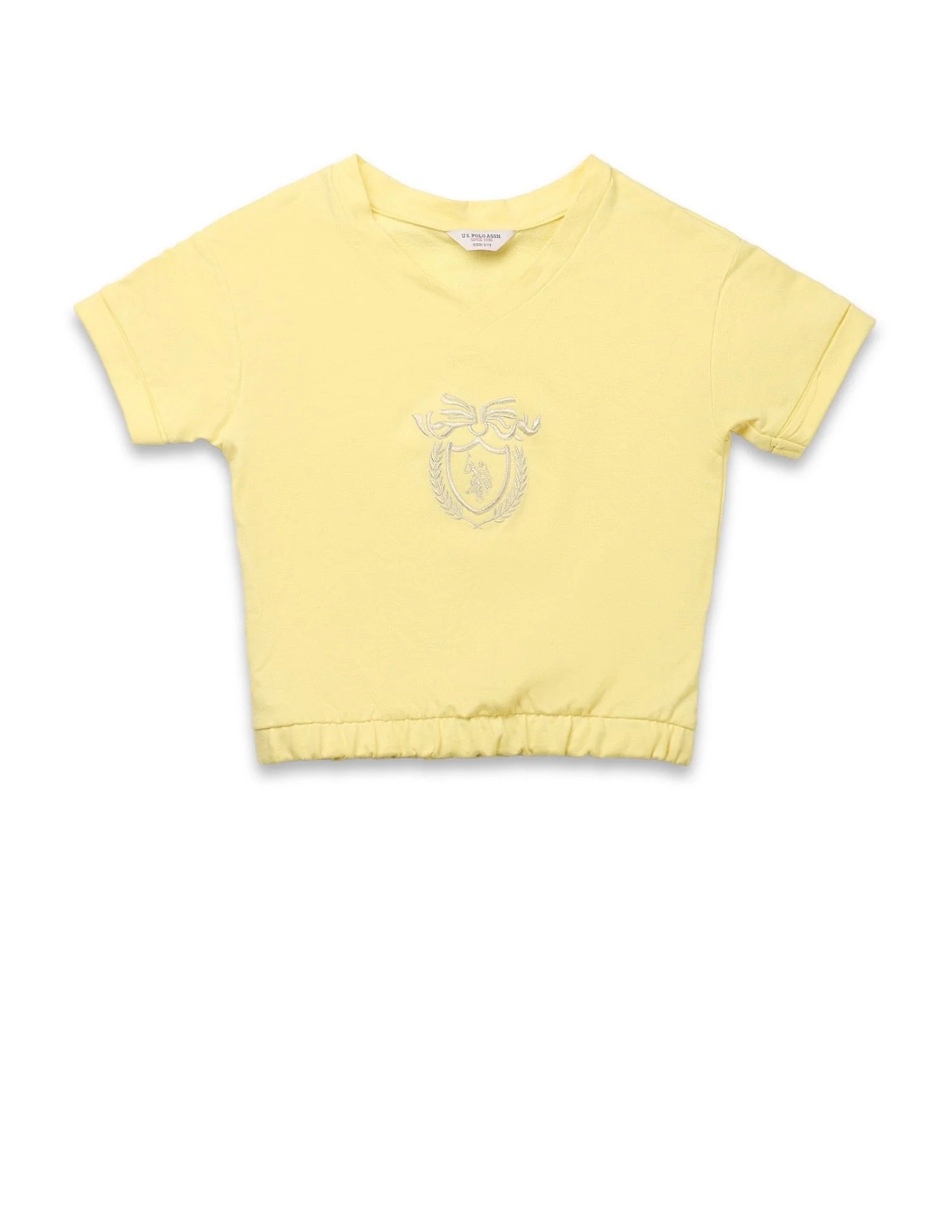 Girls Crest Embroidered Cotton T-Shirt - Image 6