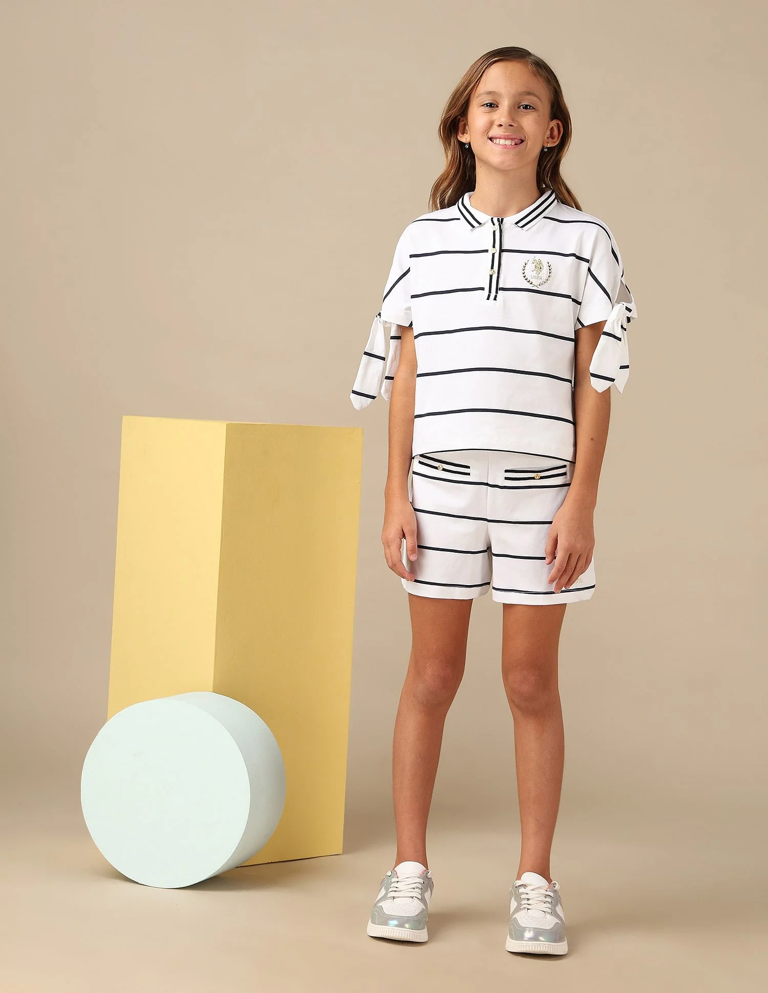 Girls Cruise Nautical Polo Shirt - Image 4