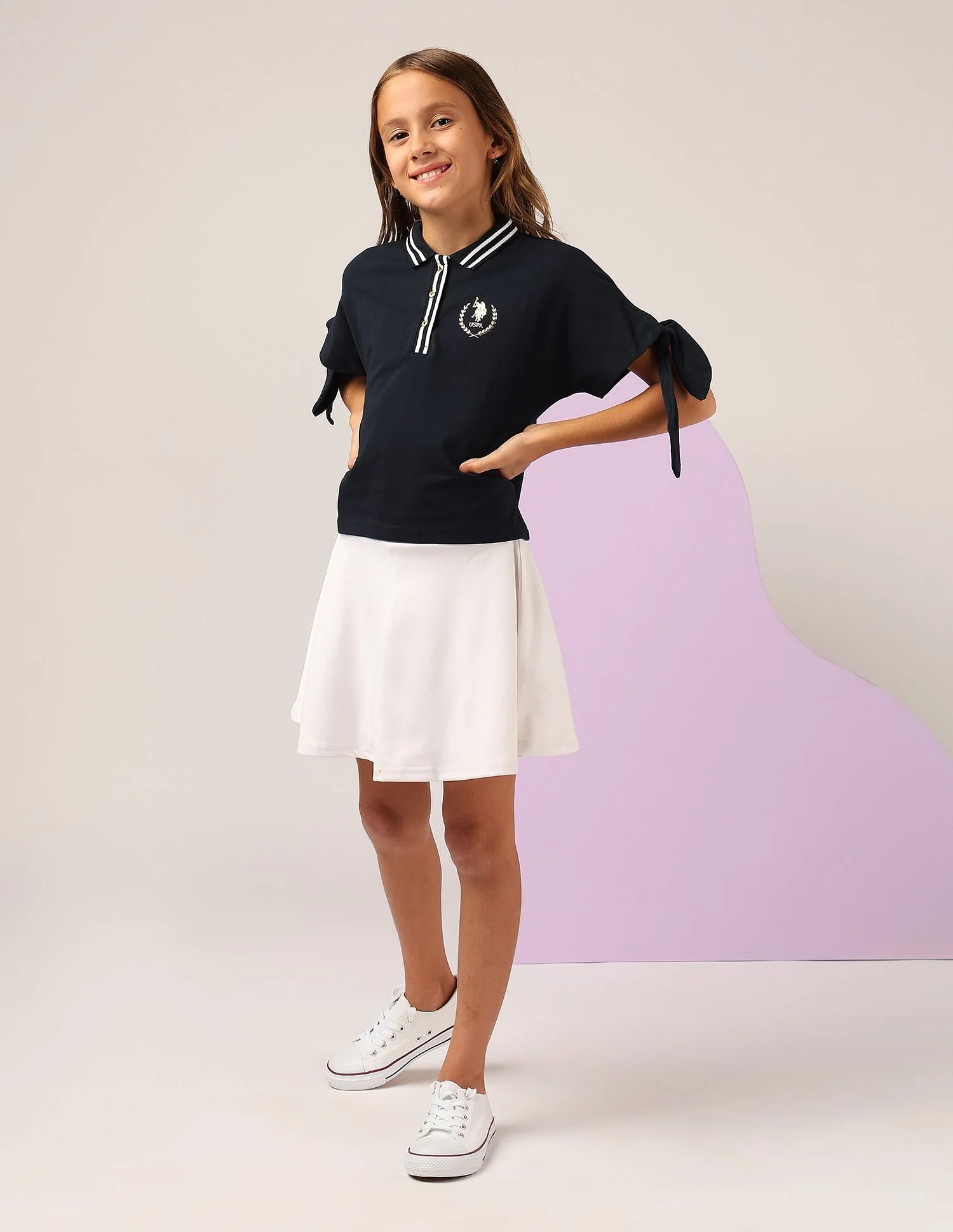 Girls Cruise Nautical Polo Shirt - Image 3