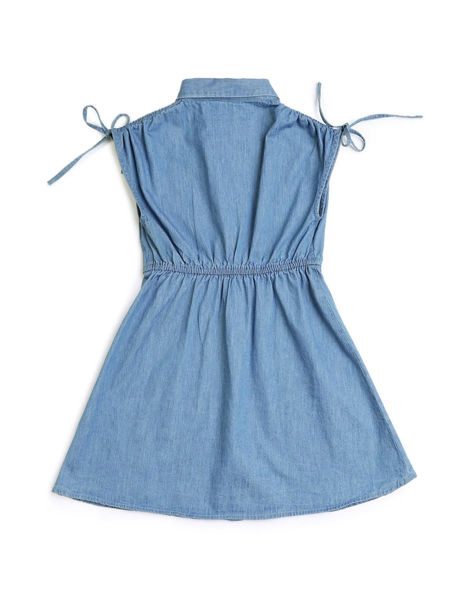 Girls Denim Fit And Flare Dress - Image 7