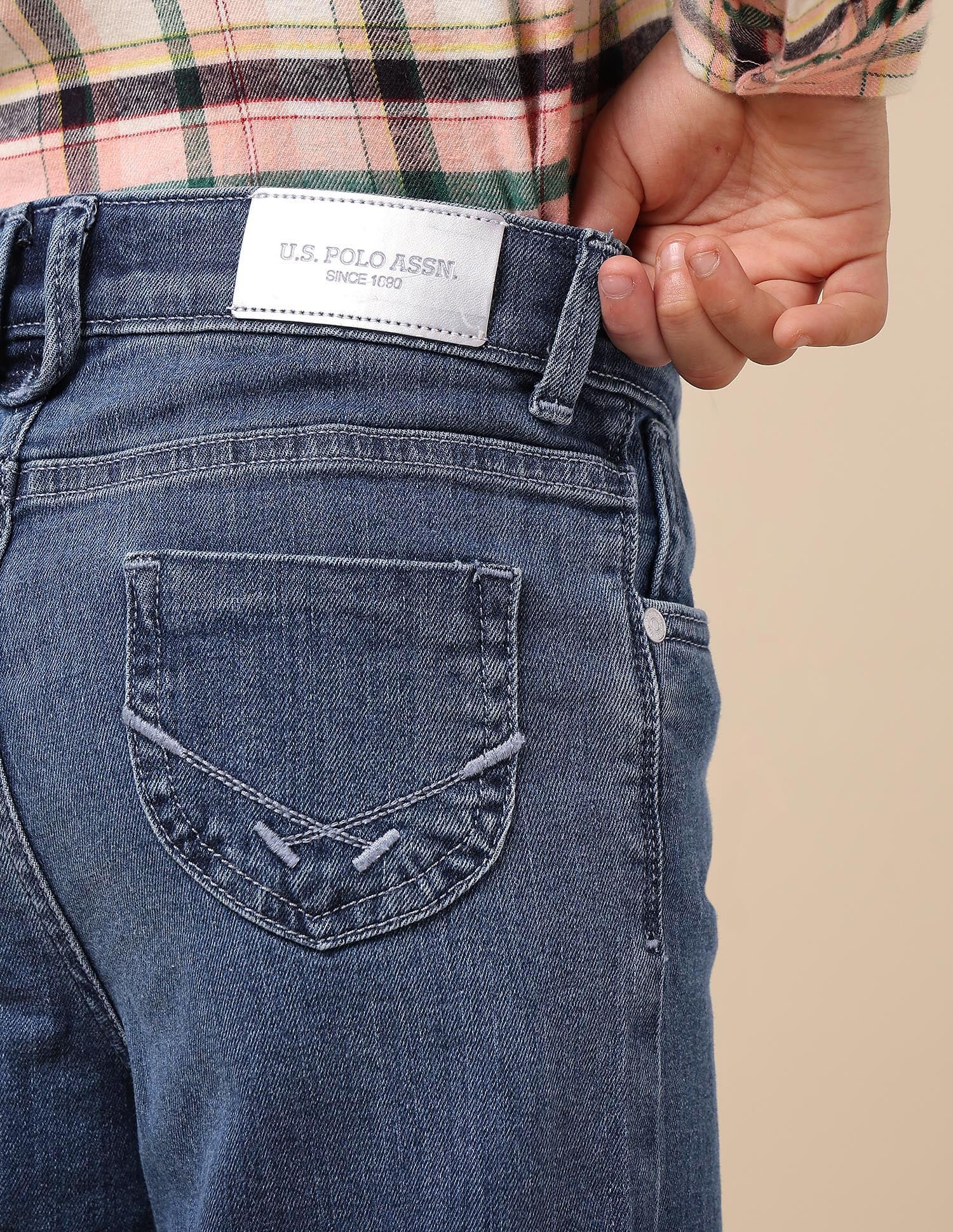Girls Dyed Wide Leg Fit Jeans - Image 8